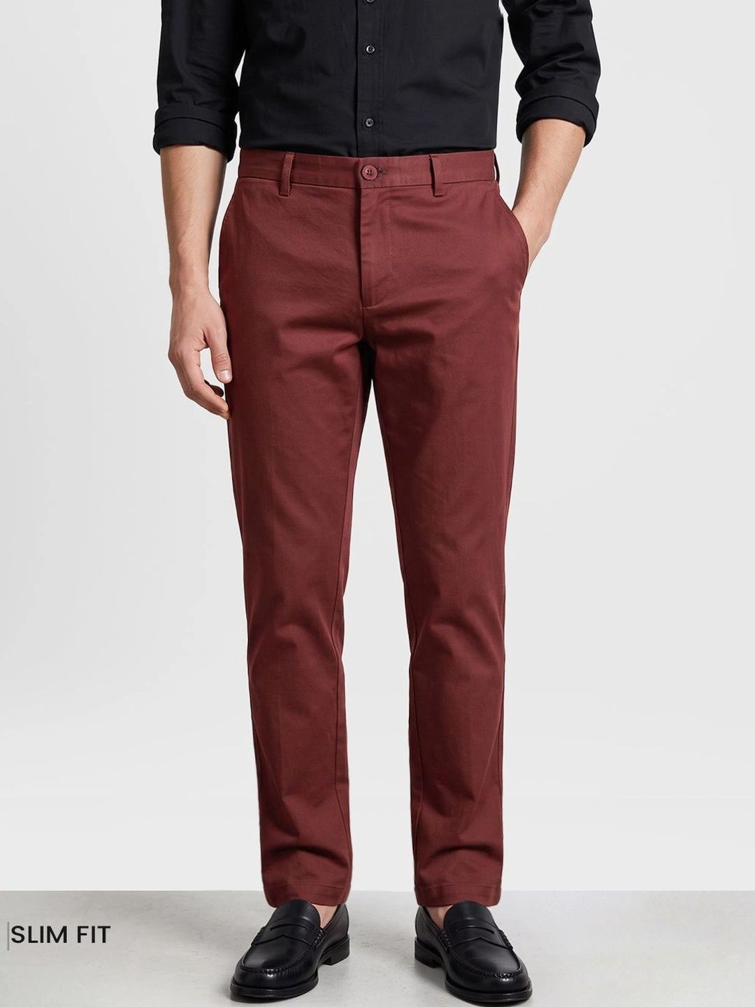 The Indian Garage Co Men Slim Fit Chinos Trousers-picture-14