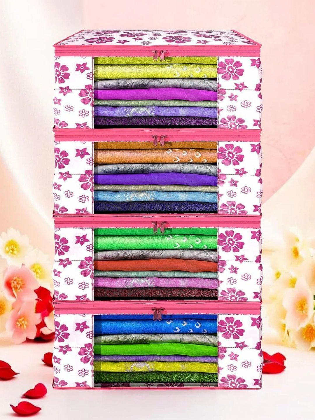 AARON INC Pink Set of 4 Reusable Multi-Utility Organisers-picture-25