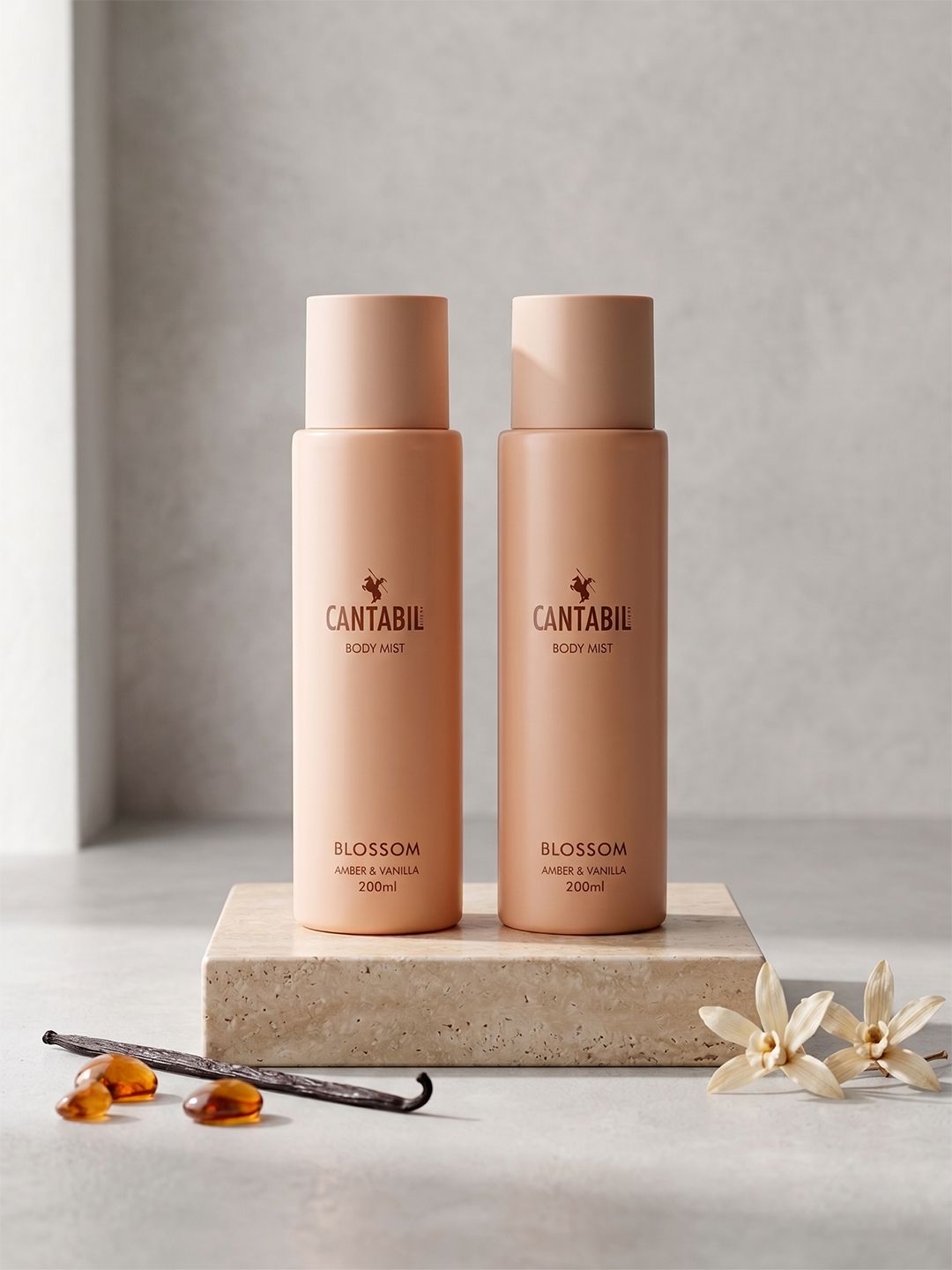 Cantabil Cantabil Set of 2 Blossom Amber & Vanilla Body Mist - 200ml Each