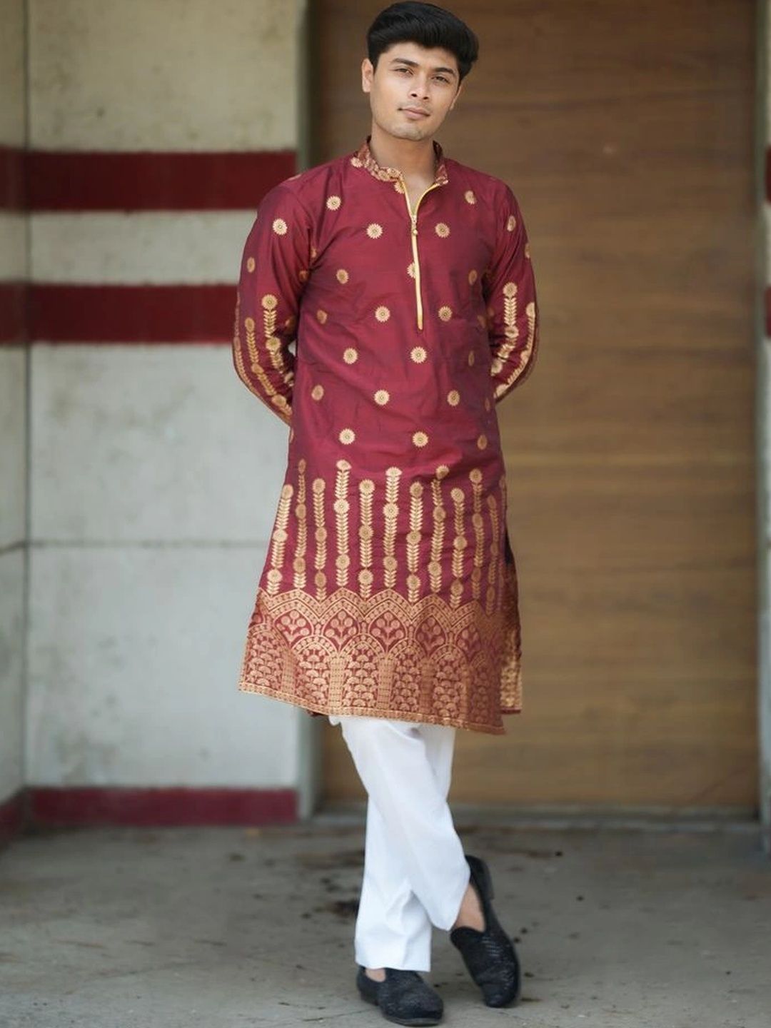 House Of Sanskruti Men Jacquard Kurta-picture-23