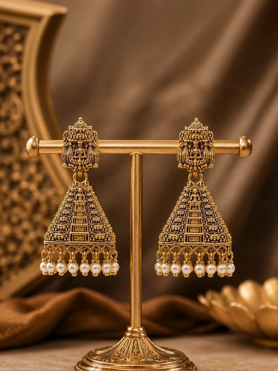 Anouk Geometric Jhumkas Earrings-picture-56