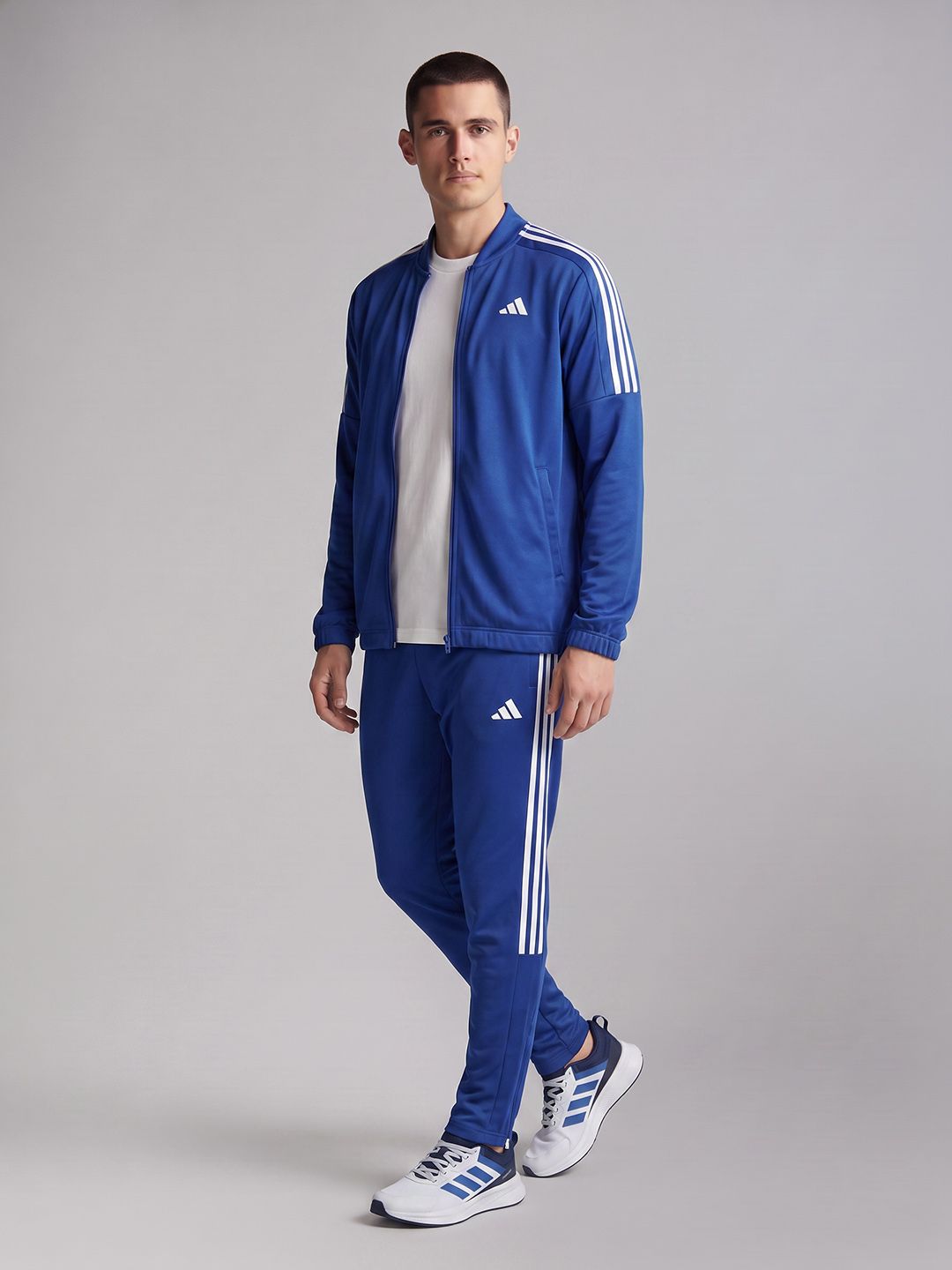 ADIDAS 3S Plain TS Stand Collar Tracksuis-picture-38