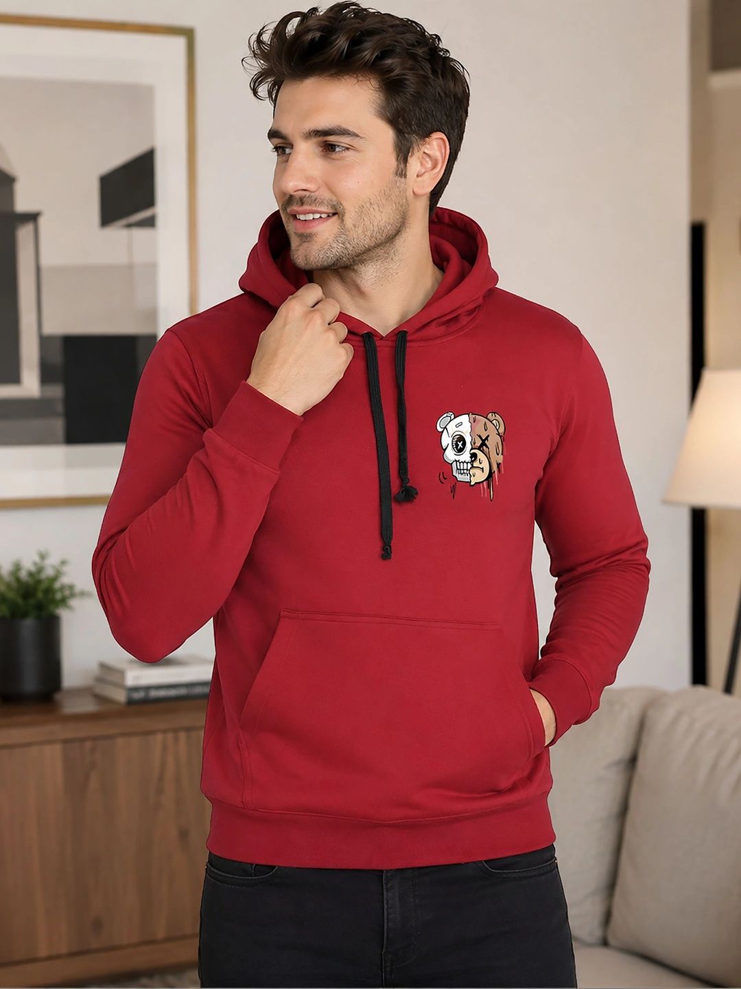 THE BEETEL HOUSE Men Printed Hooded Sweatshirt-picture-32