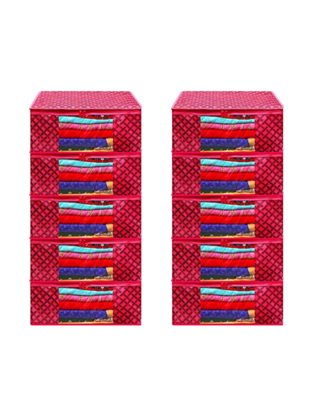 AARON INC Red Set of 6 Reusable Suit Organiser Organisers-picture-48