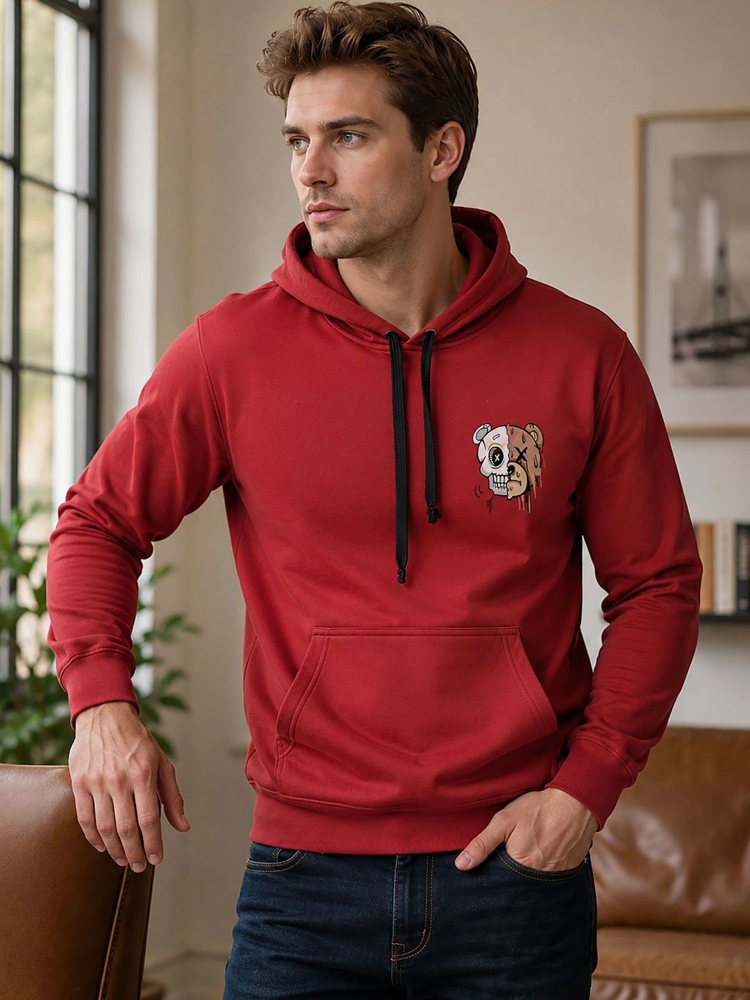SZN Men Printed Hooded Sweatshirt-picture-49