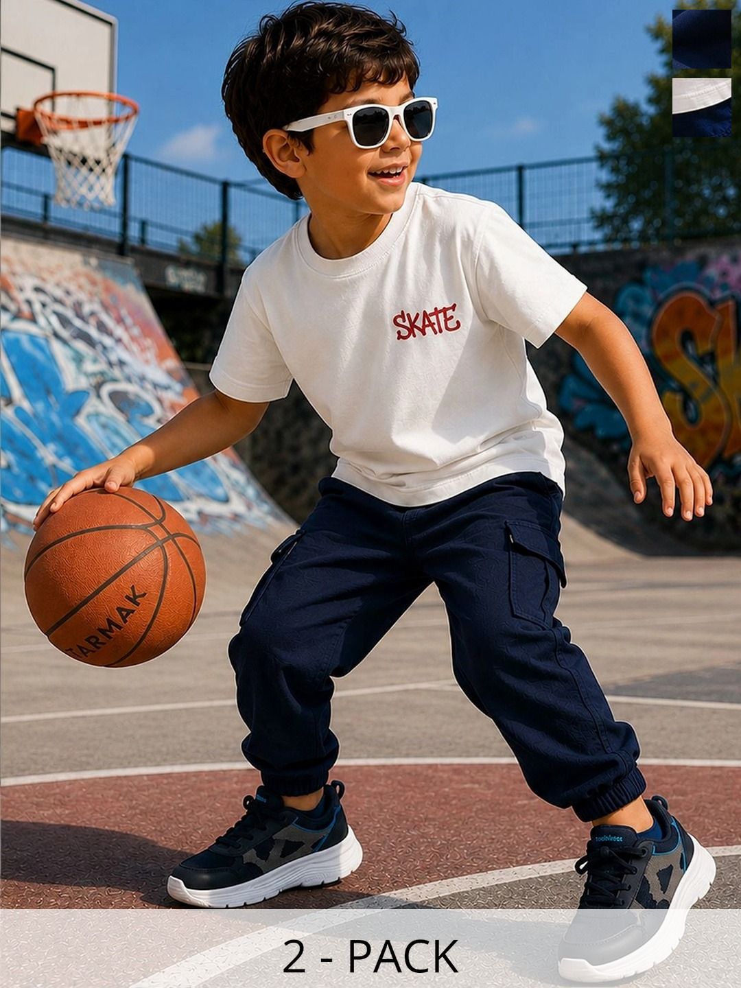 Purple United Kids Boys Printed T-shirt with Trousers-picture-47