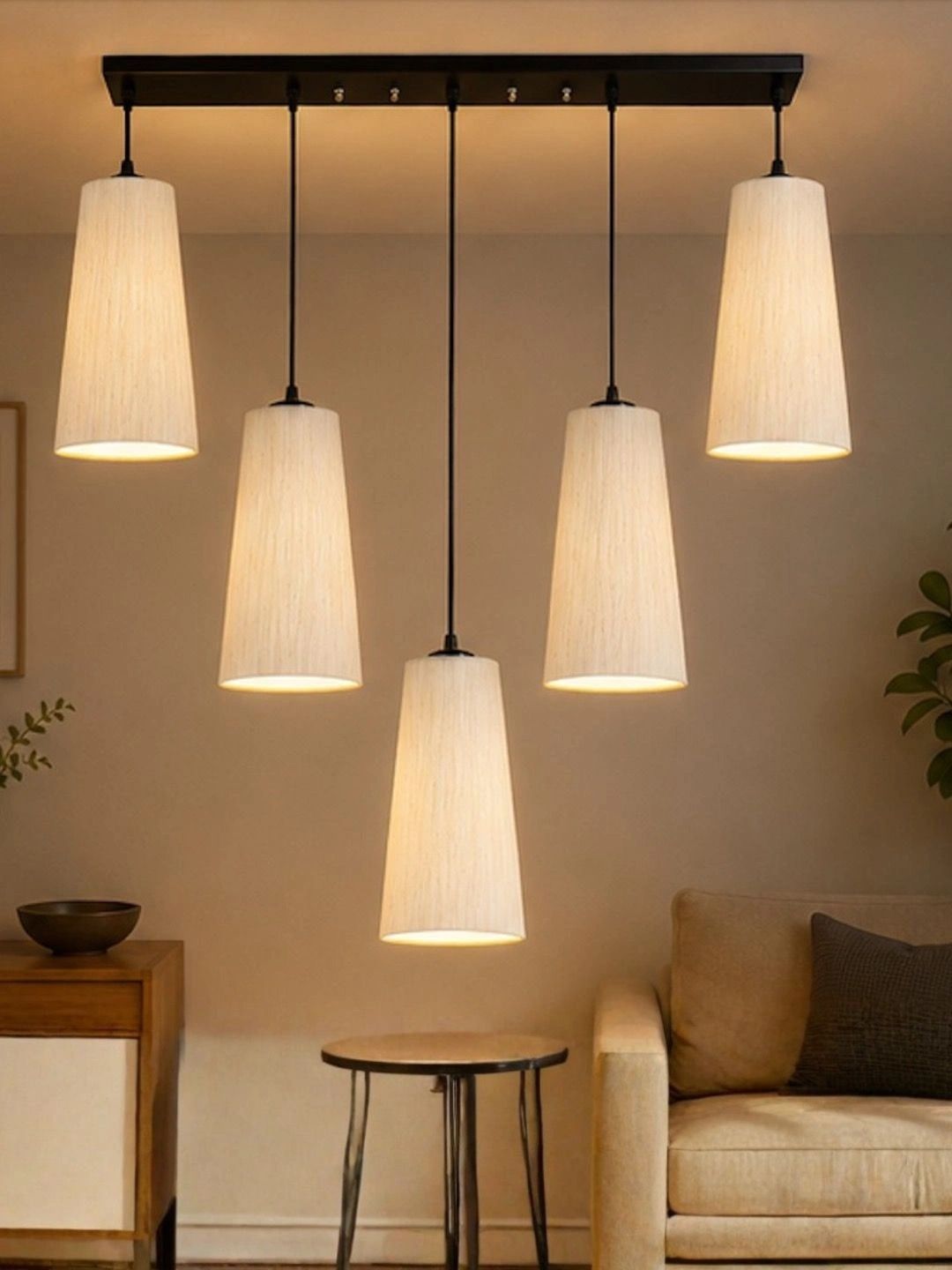 Myntra Elegant Homes Off White Textured Contemporary Ceiling Lamp-image-38