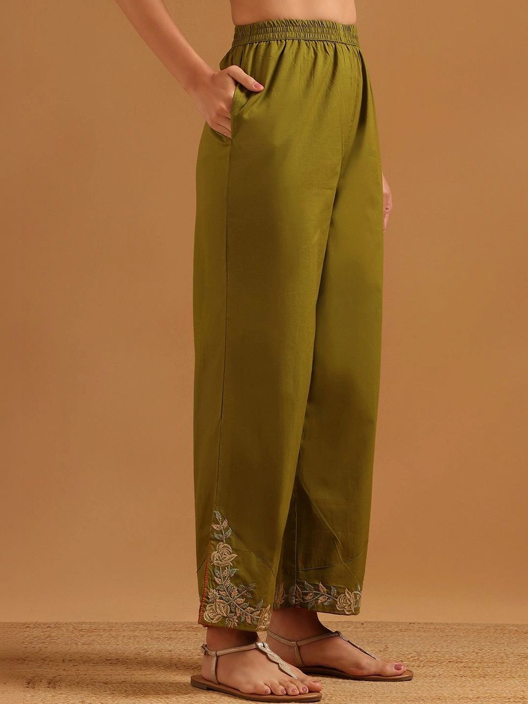 Soch Women Ethnic Motifs Embroidered Regular Thread Work Kurta with Palazzos & With Dupatta-picture-31