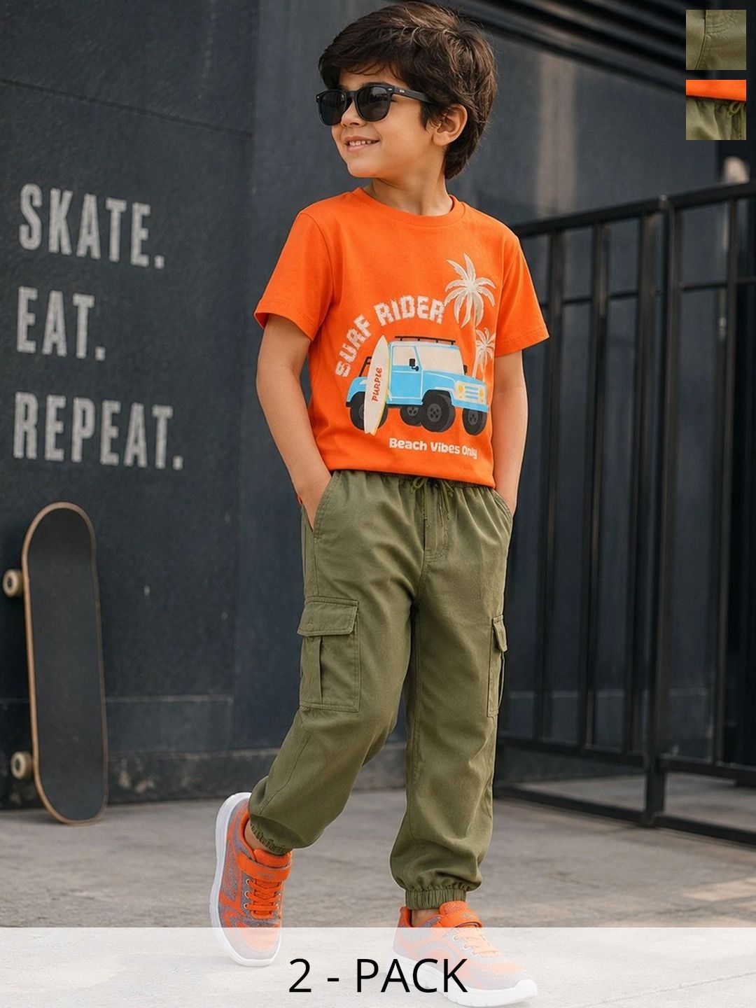 Purple United Kids Boys Printed T-shirt with Trousers-picture-12