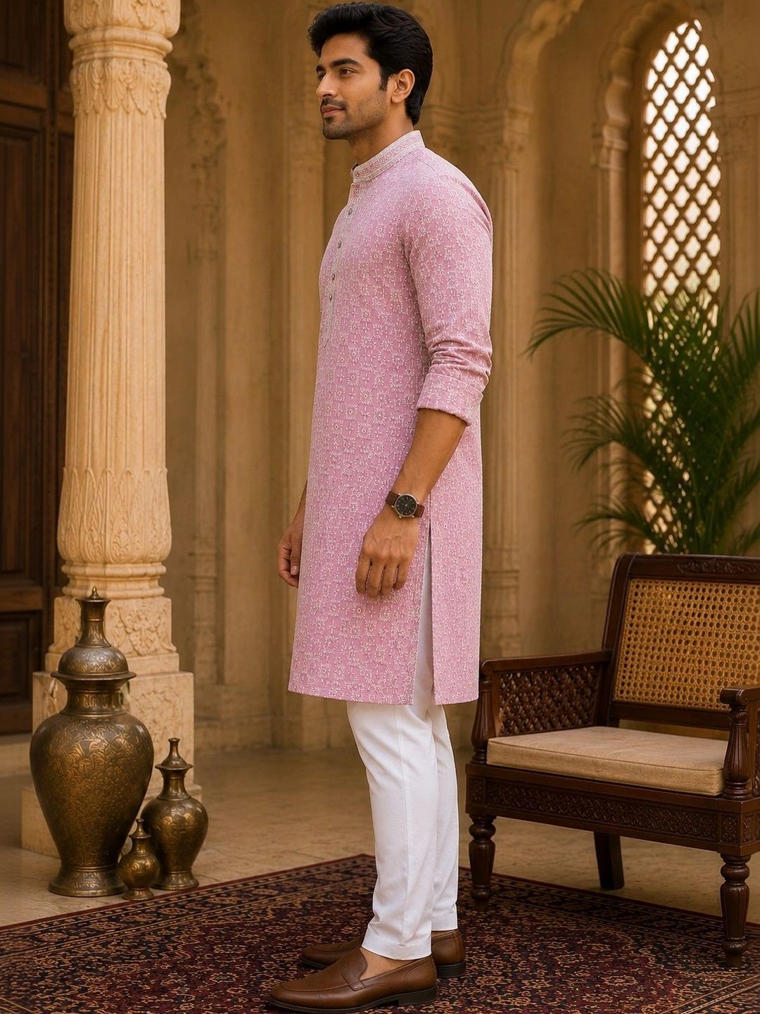 FUBAR Men Ethnic Motifs Printed Thread Work Kurta-picture-14