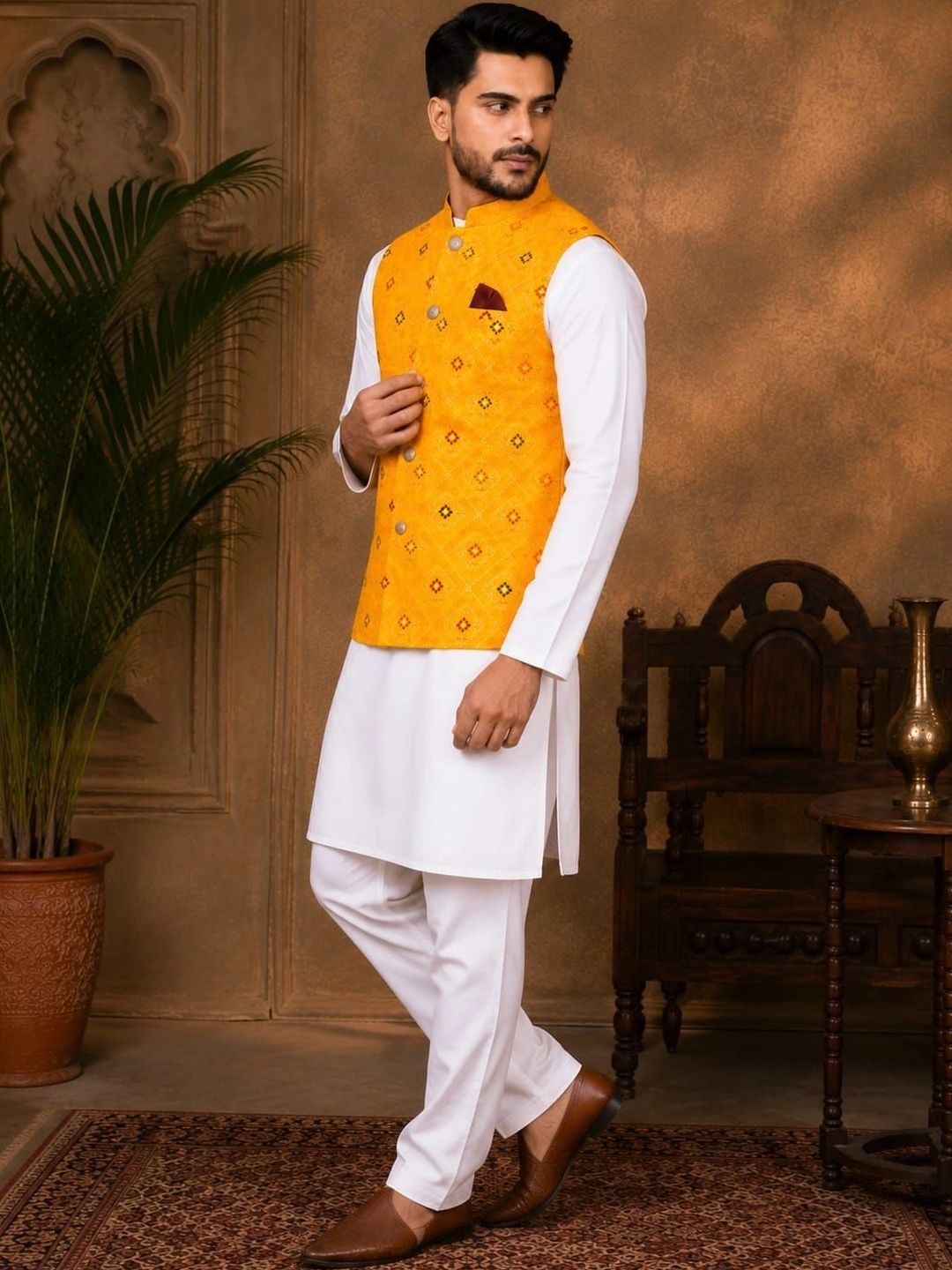 TRENDS OF ETHNIC Mandarin Collar Nehru Jackets-picture-36