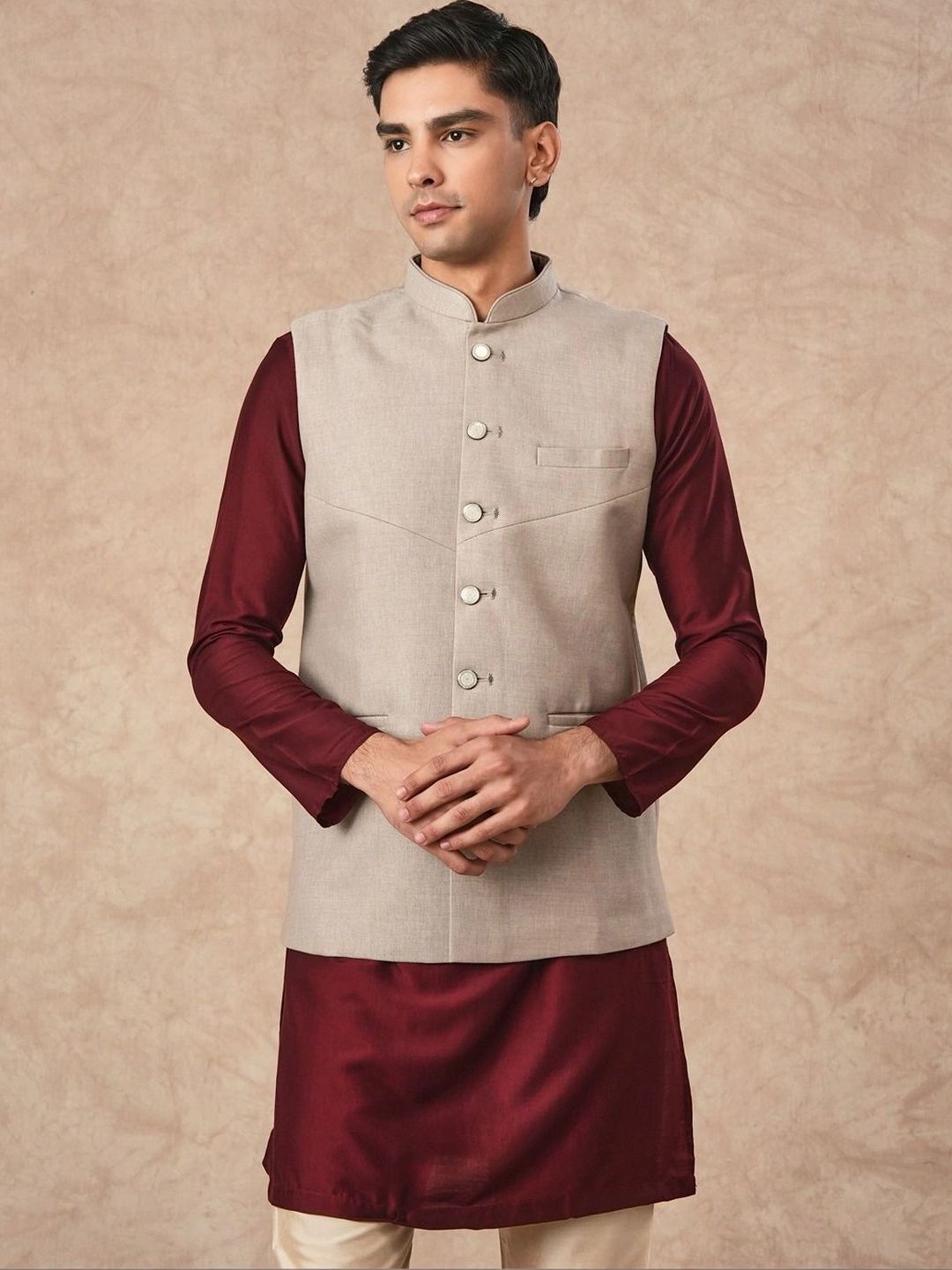 Manyavar Woven Nehru Jackets-picture-56