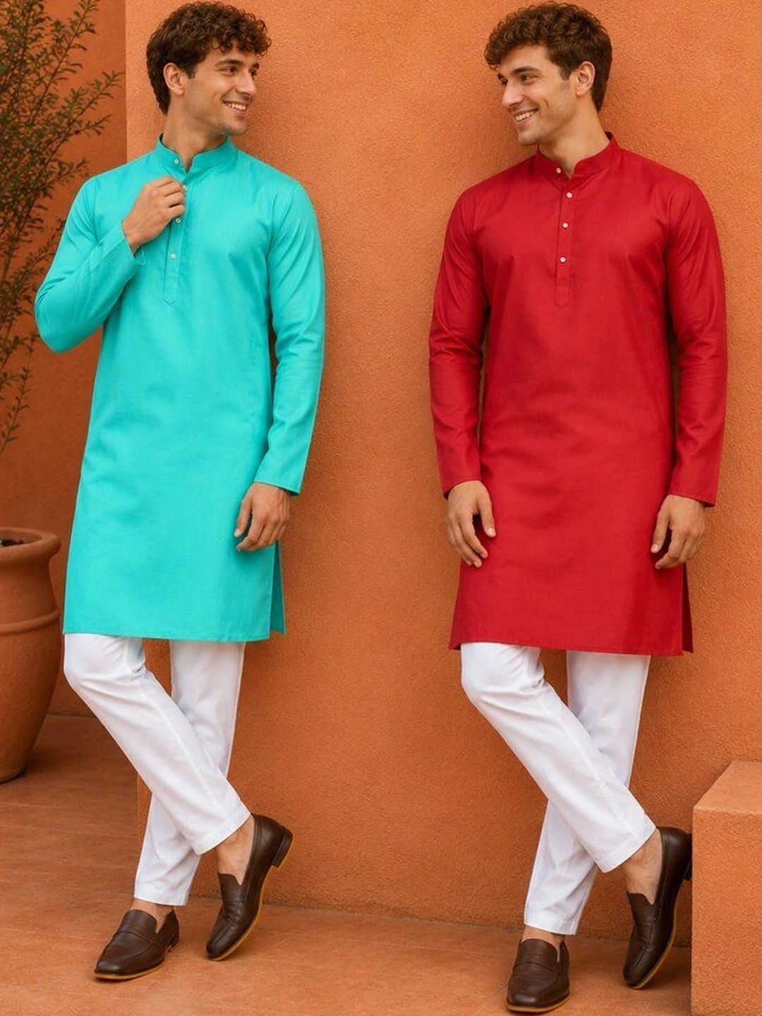 VS MALL Men Pack Of 2 Solid Kurtas-picture-37