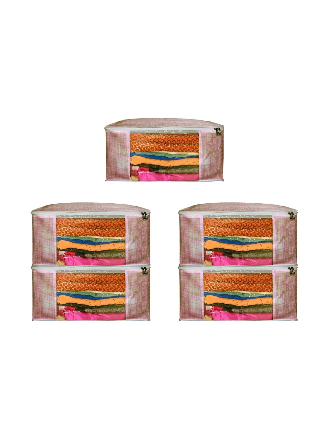 ANKIT INTERNATIONAL Orange Set of 5 Reusable Multi-Utility Organisers-picture-31