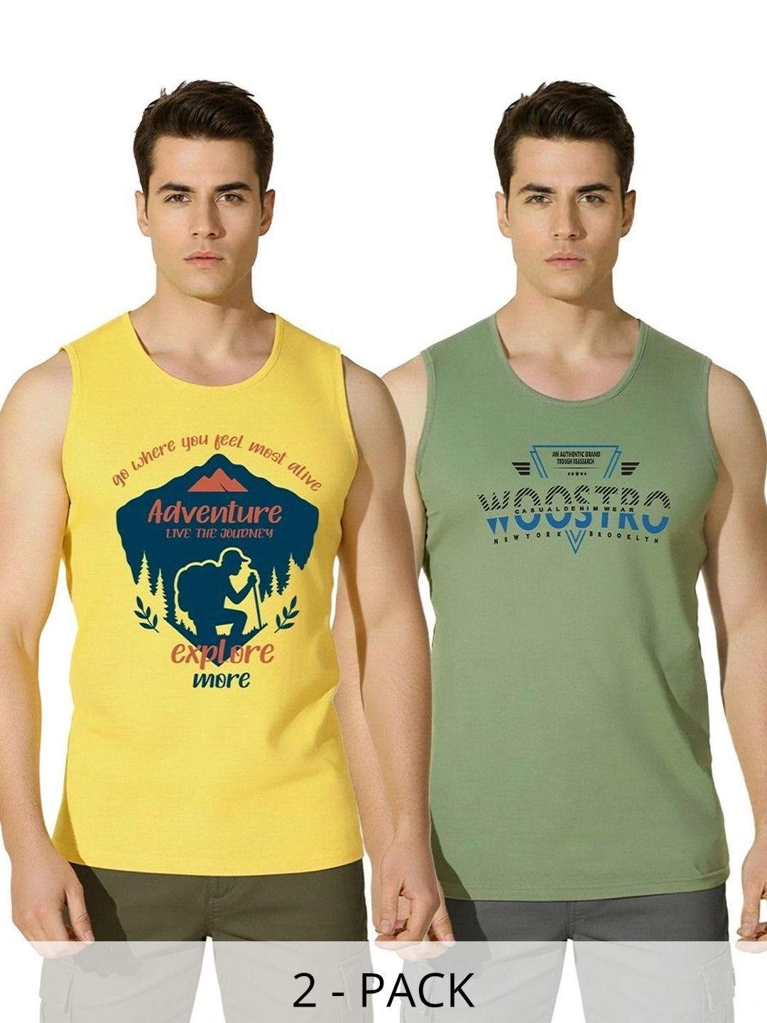 WOOSTRO Pack of 2 Printed Cotton Gym Vest-picture-12