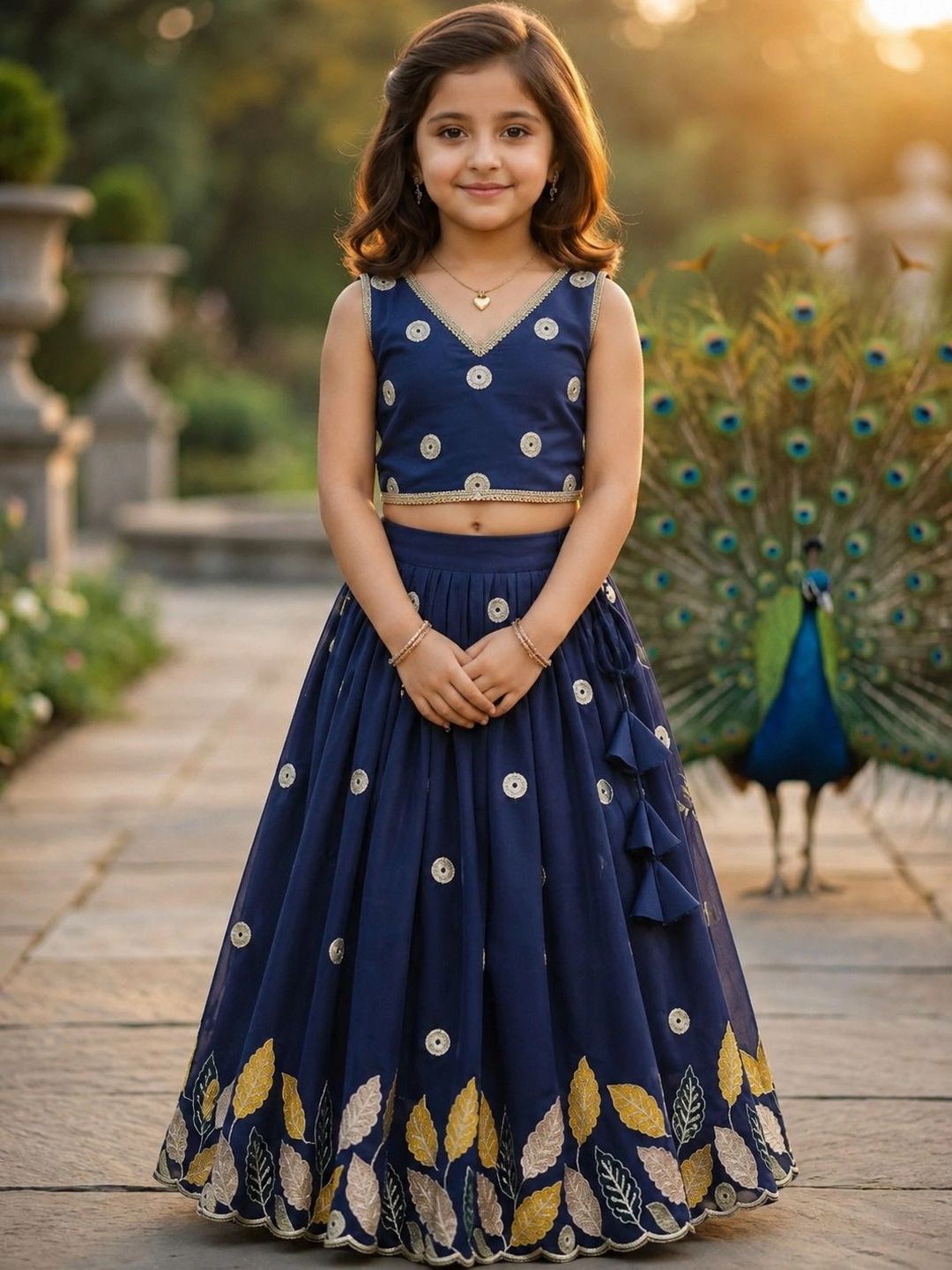 KALINI Girls Embellished Ready to Wear Lehenga &-picture-56