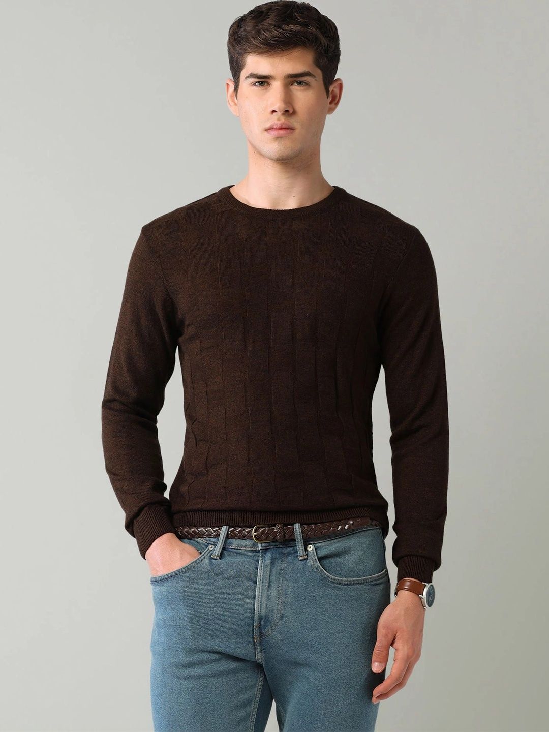 AD By Arvind Men Cable Knit Pullover-picture-37