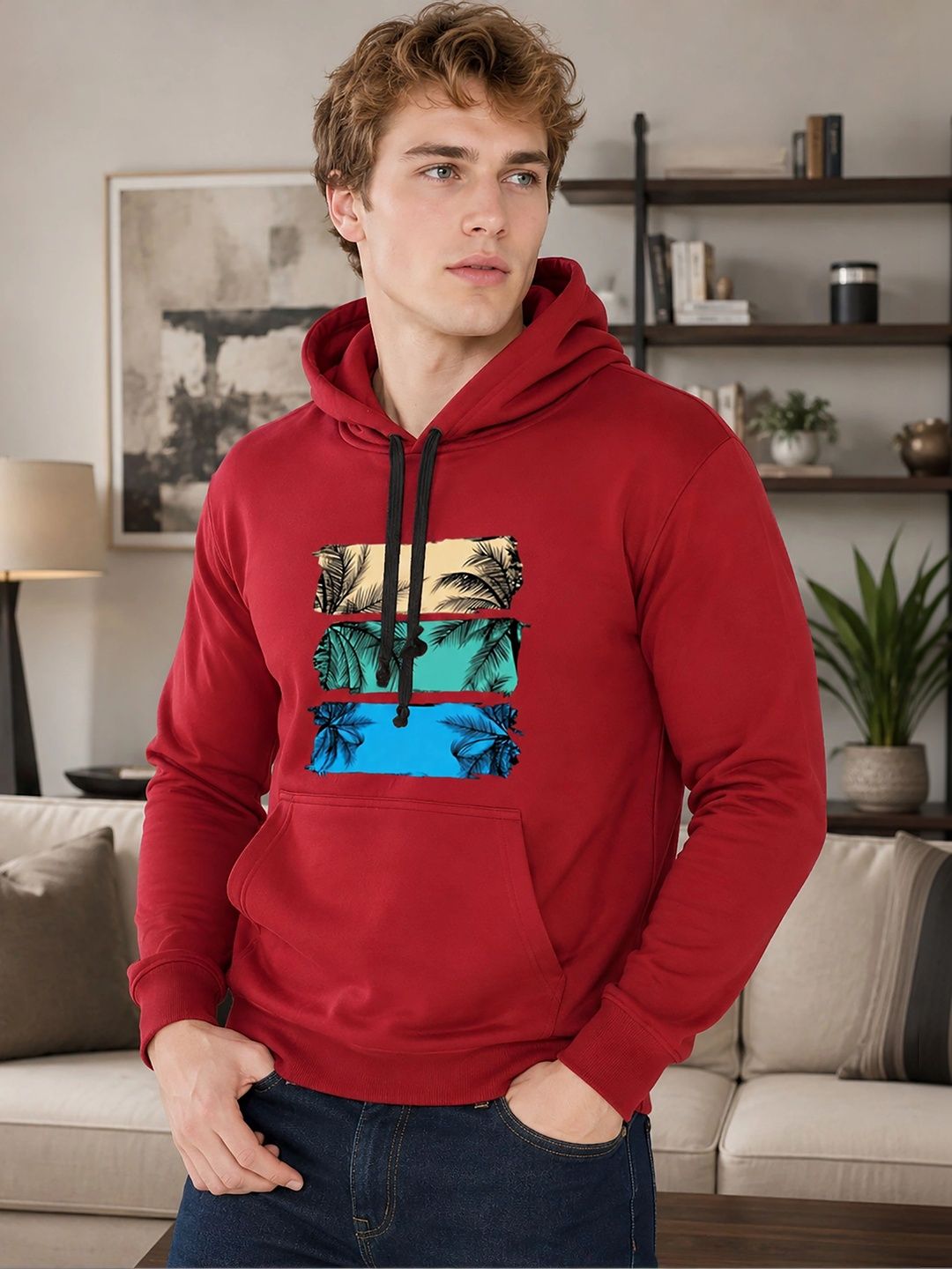 GLITO Men Printed Hooded Sweatshirt-picture-42