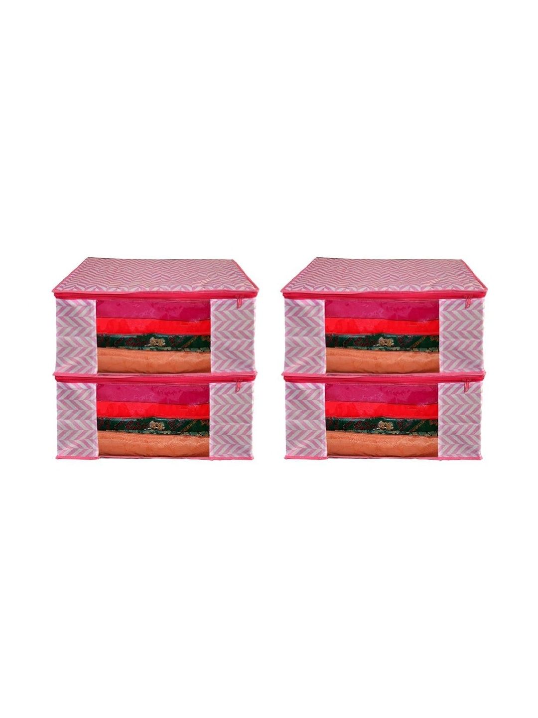 AARON INC Pink Set of 4 Reusable Multi-Utility Organisers-picture-3