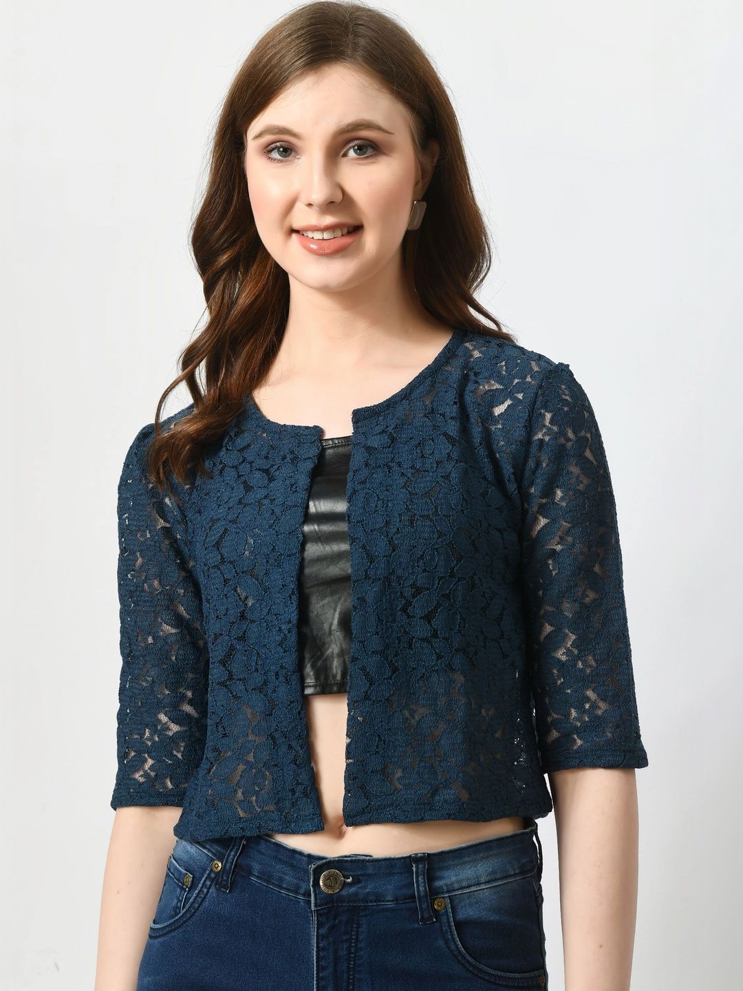 RAYWOS Women Crop Sheer Shrug-picture-35