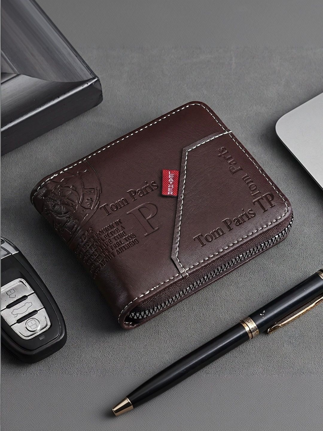 TomParis Men Printed PU Two Fold Wallet-picture-12