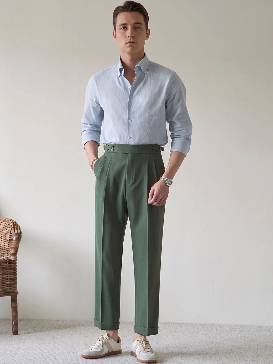 Suo Men Easy Wash Pleated Trousers-picture-33