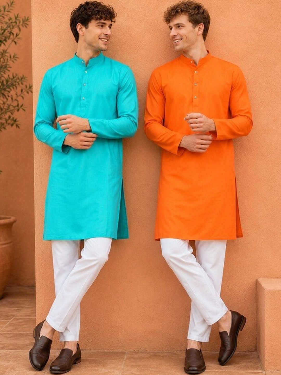 VS MALL Men Pack Of 2 Solid Kurtas-picture-15