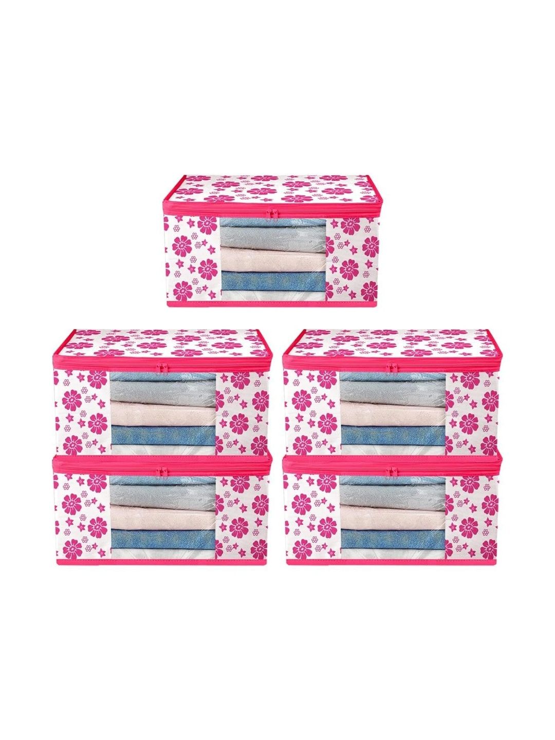 AARON INC Pink Set of 5 Reusable Multi-Utility Organisers-picture-51