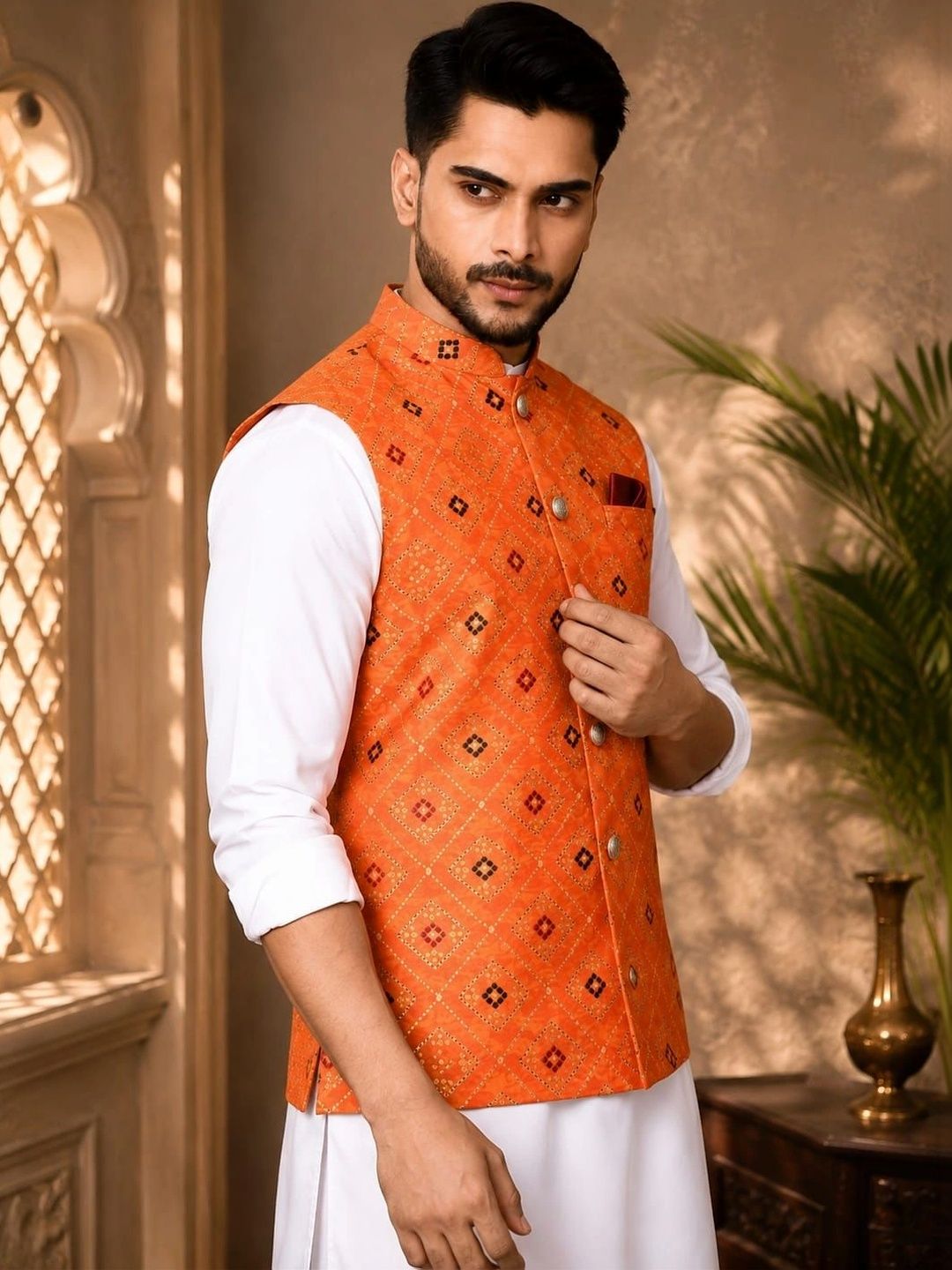 TRENDS OF ETHNIC Mandarin Collar Nehru Jackets-picture-14