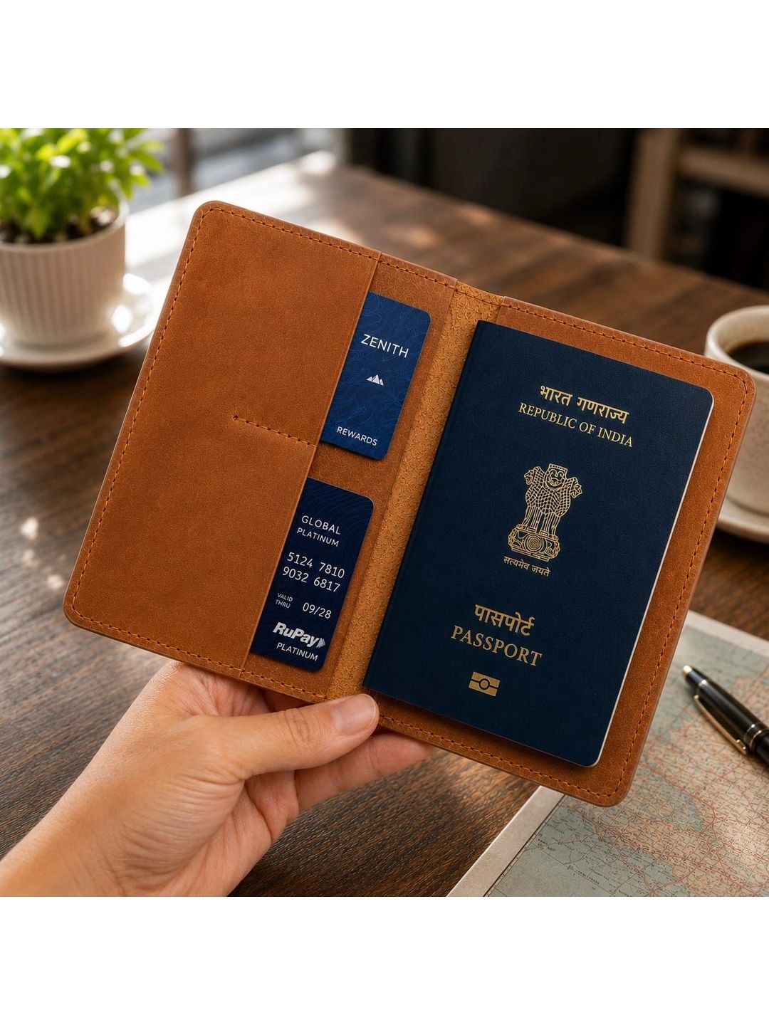 FALVIAN Men Leather Passport Holder with Passport Holder-picture-32
