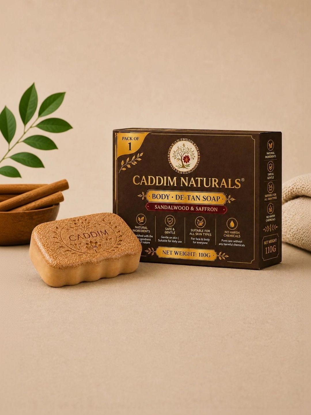 CADDIM NATURALS Dual Side Detan Soap with Scrub & Smooth Surface - 110 g-picture-38