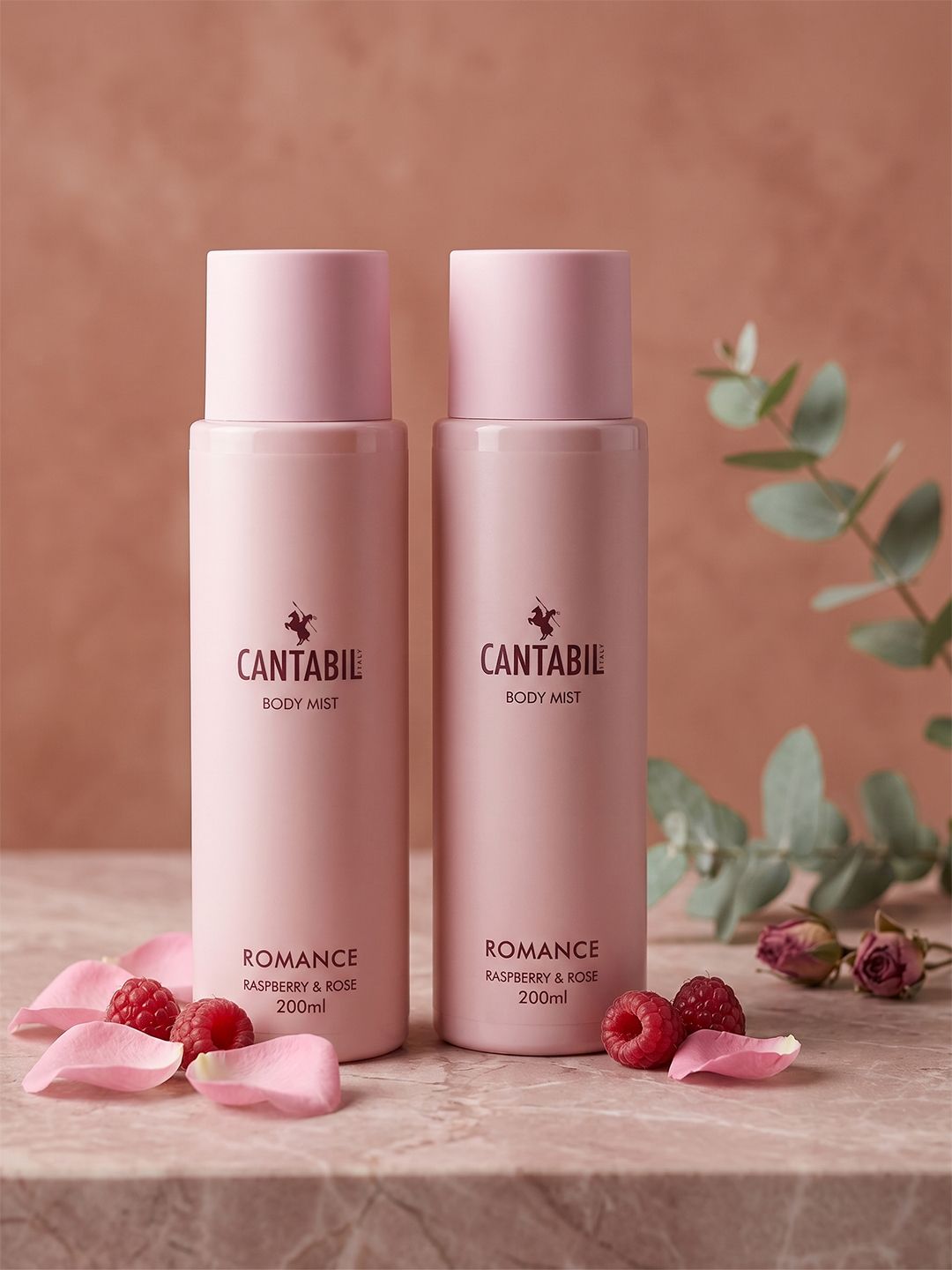 Cantabil Cantabil Set of 2 Romance Raspberry & Rose Body Mist - 200ml Each
