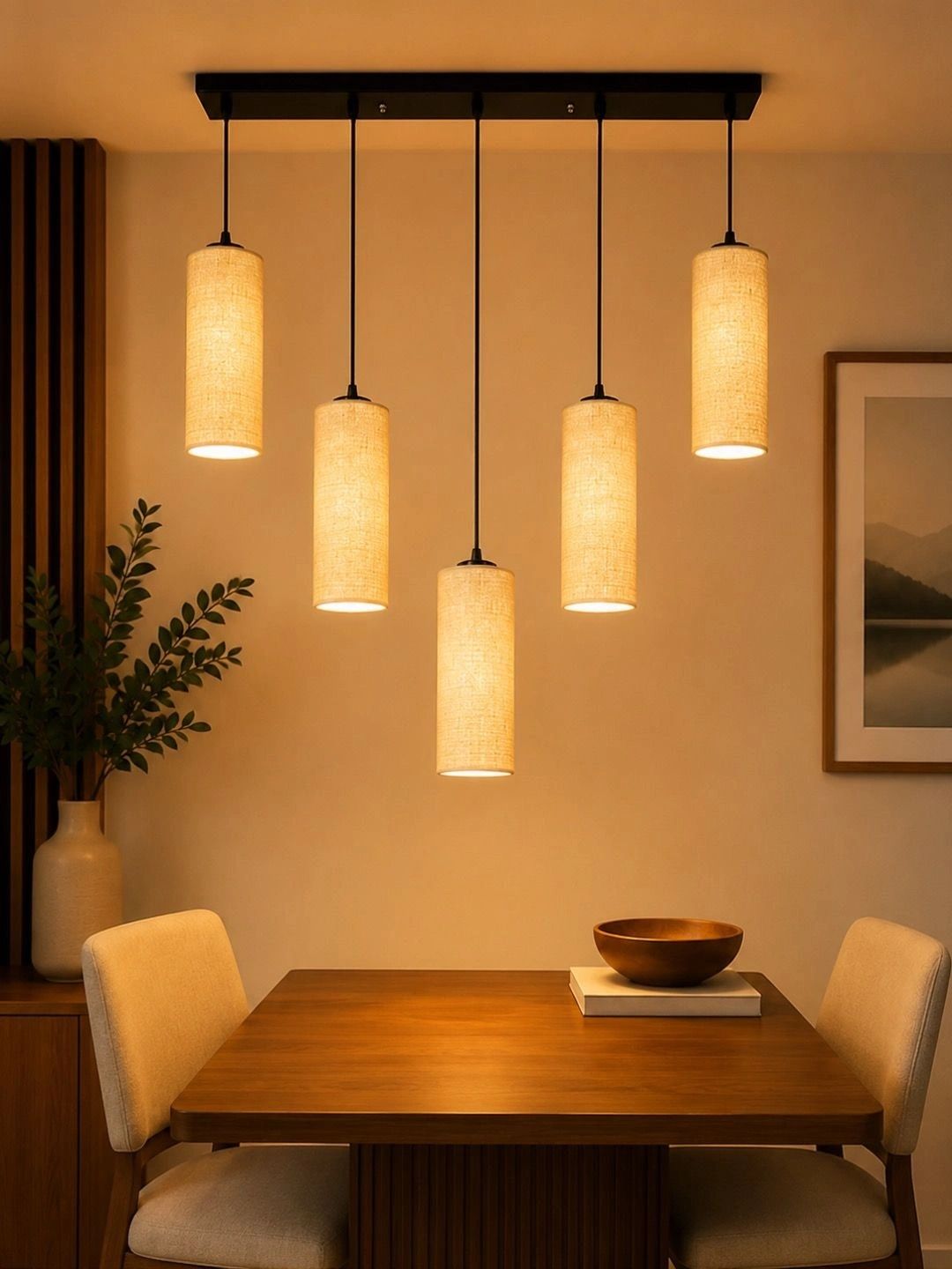 Myntra Elegant Homes Beige Textured Contemporary Ceiling Lamp-image-48