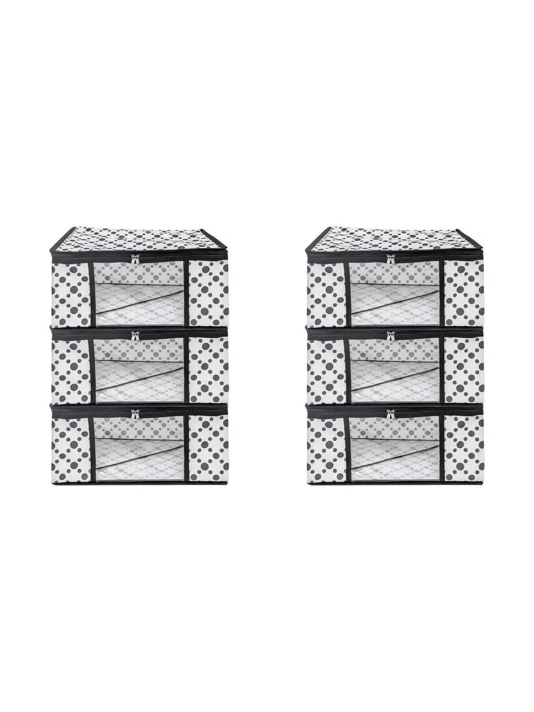 ANKIT INTERNATIONAL Black Set of 6 Reusable Multi-Utility Organisers-picture-34