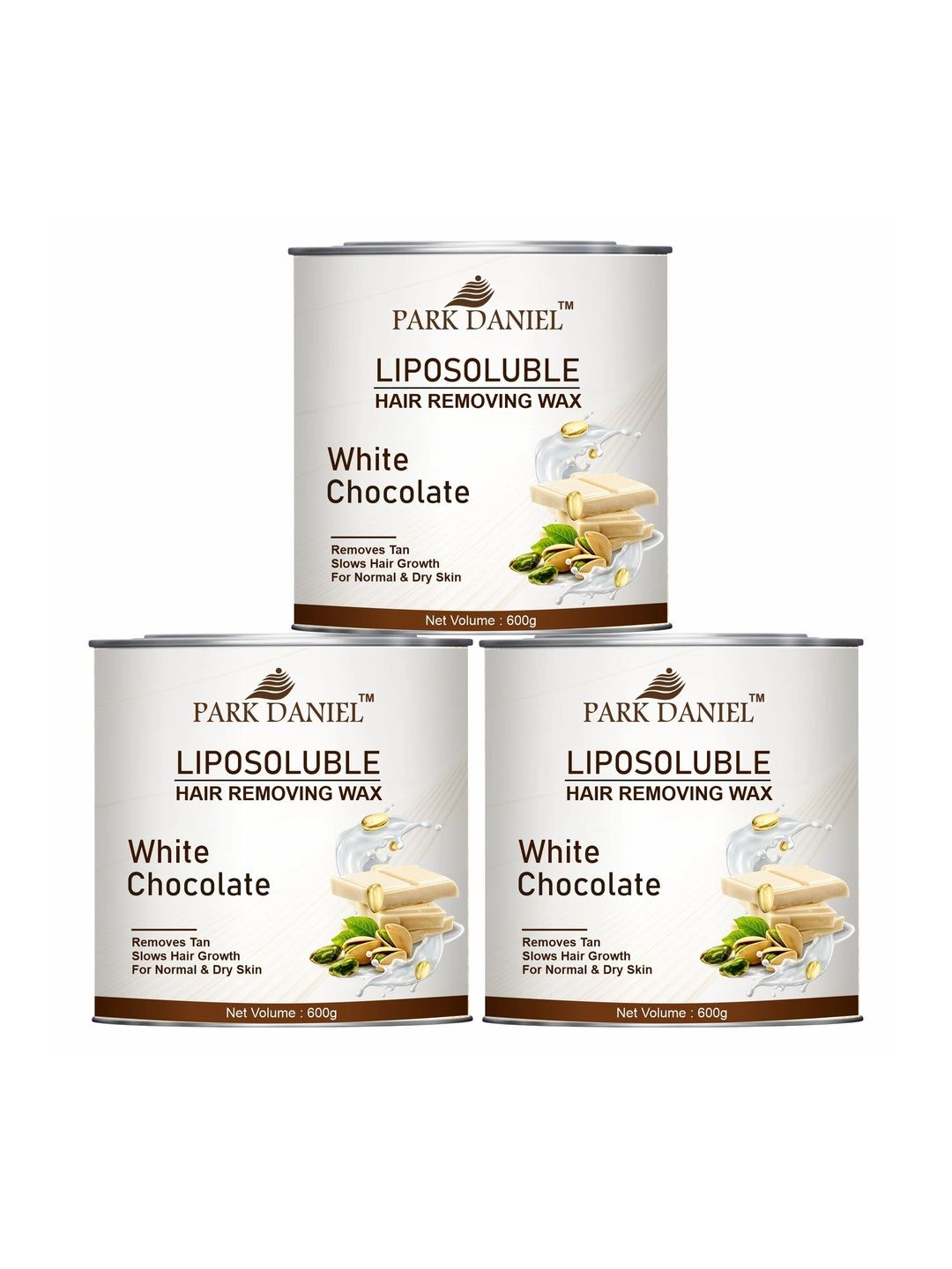 Park Daniel Set Of 3 White Chocolate Hair Removal Cream Wax - 600 g Each-image-26