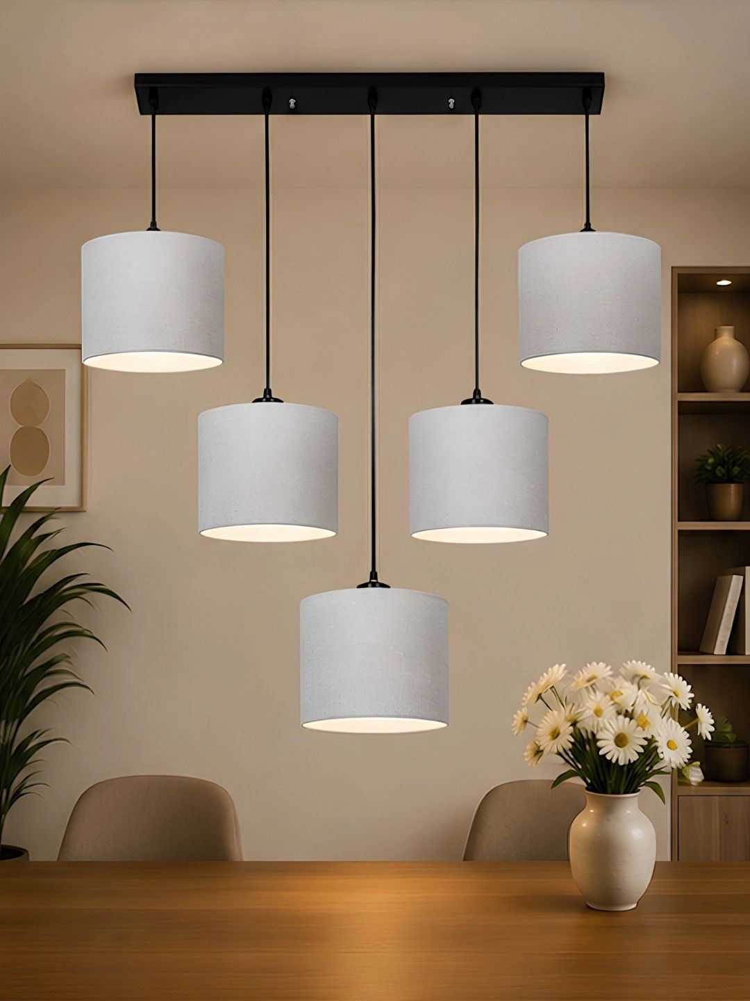 Myntra Elegant Homes Grey Textured Contemporary Ceiling Lamp-picture-17