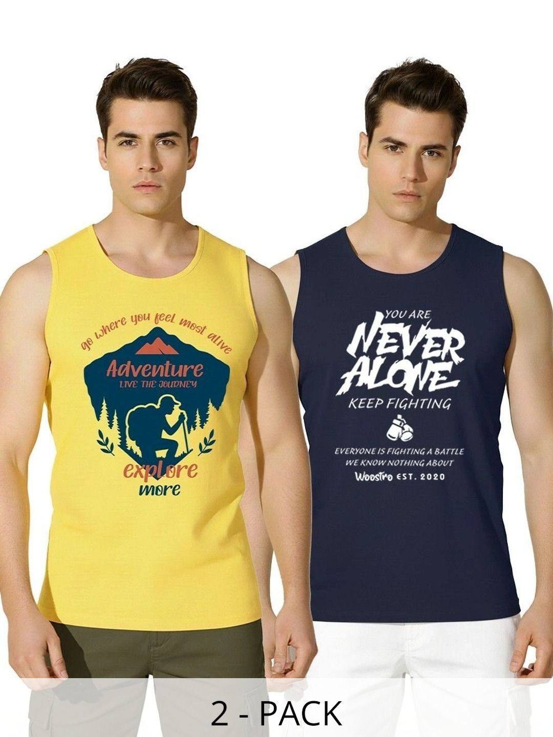 WOOSTRO Pack of 2 Printed Cotton Gym Vest-picture-16