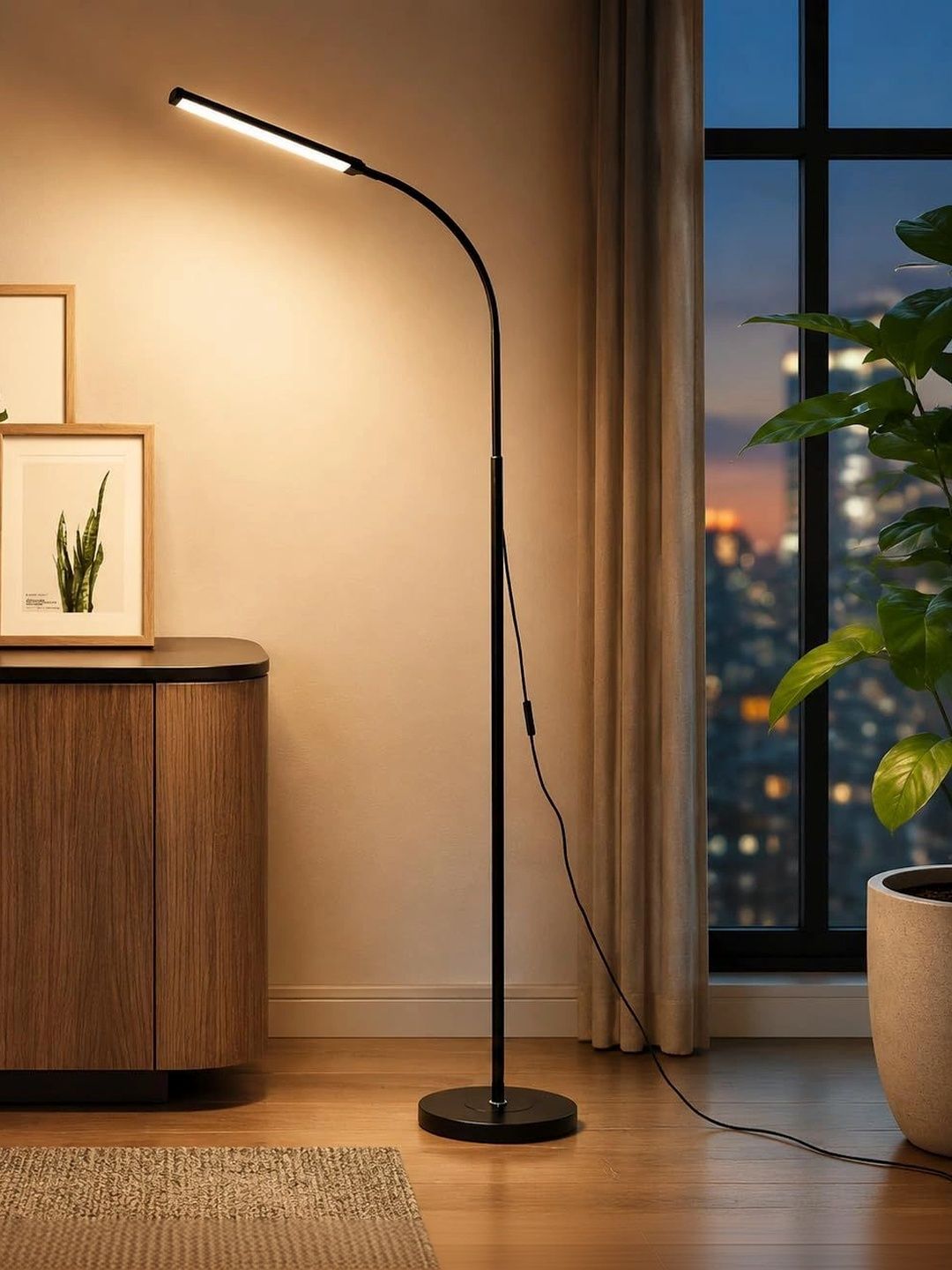 XERGY Black Metal Cylinder Floor Lamps-picture-12
