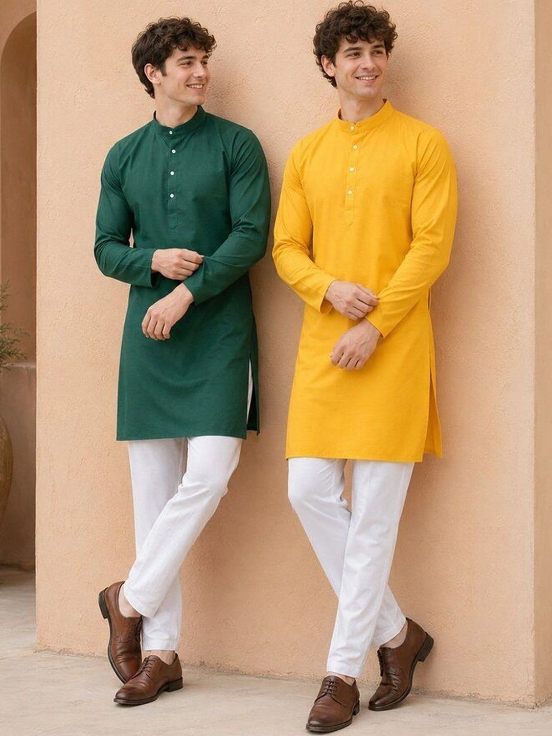 VS MALL Men Pack Of 2 Solid Kurtas-picture-15