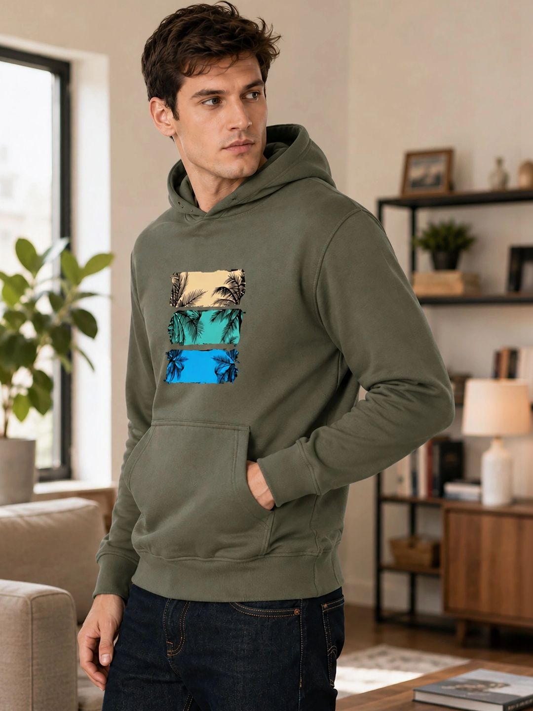 THE BEETEL HOUSE Men Printed Hooded Sweatshirt-picture-36