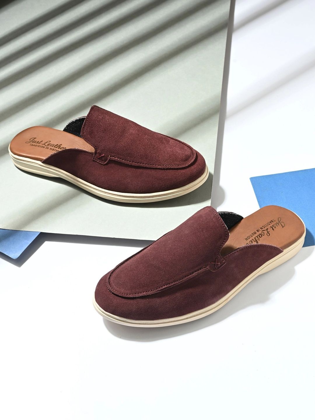 Just Leather Men Suede Mules-picture-56