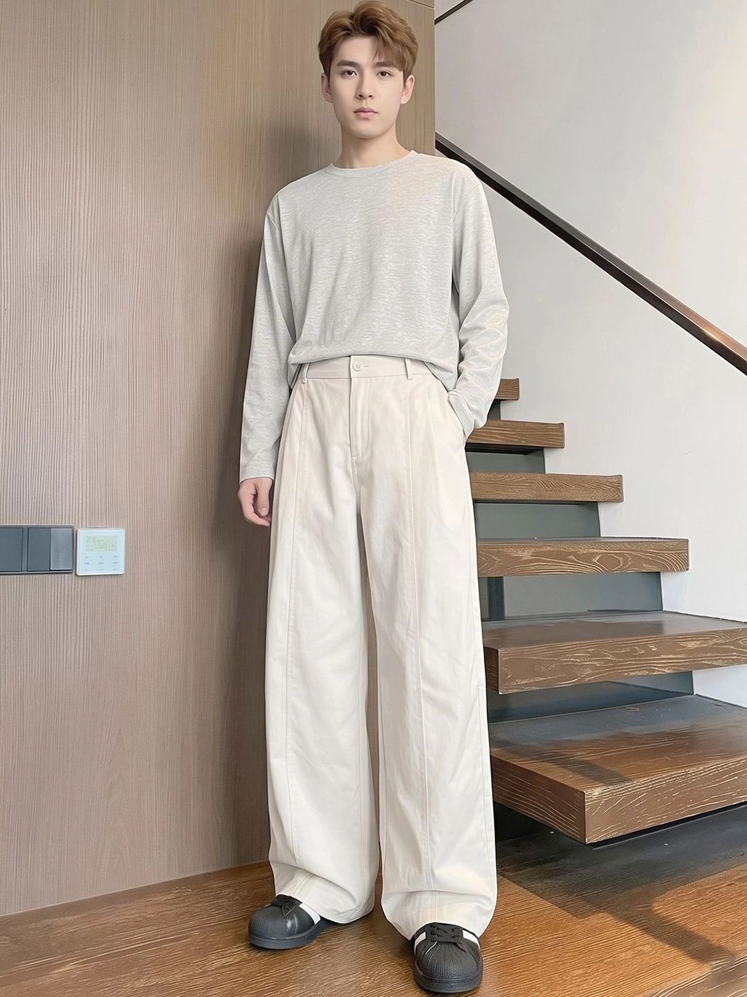 Suo Men Easy Wash Pleated Trousers-picture-40
