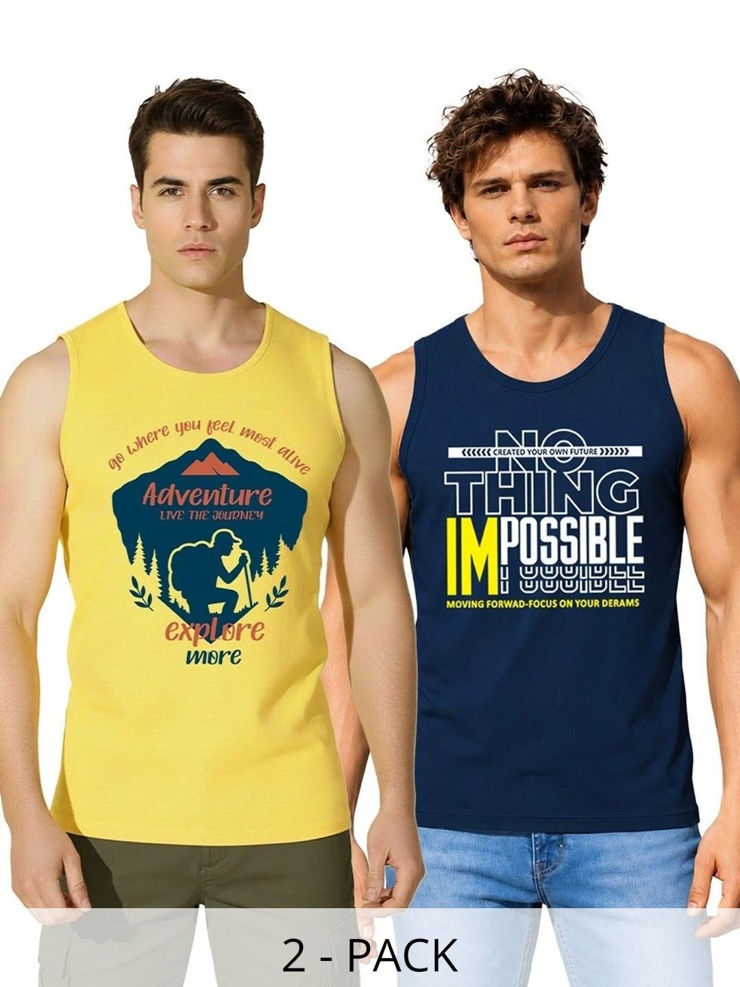 WOOSTRO Pack of 2 Printed Cotton Gym Vest-picture-4