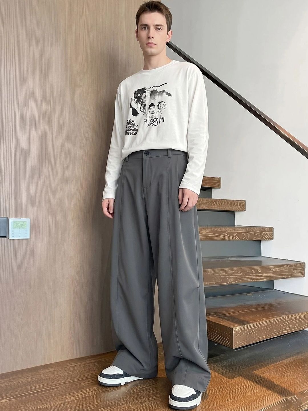 Suo Men Easy Wash Pleated Trousers-picture-50
