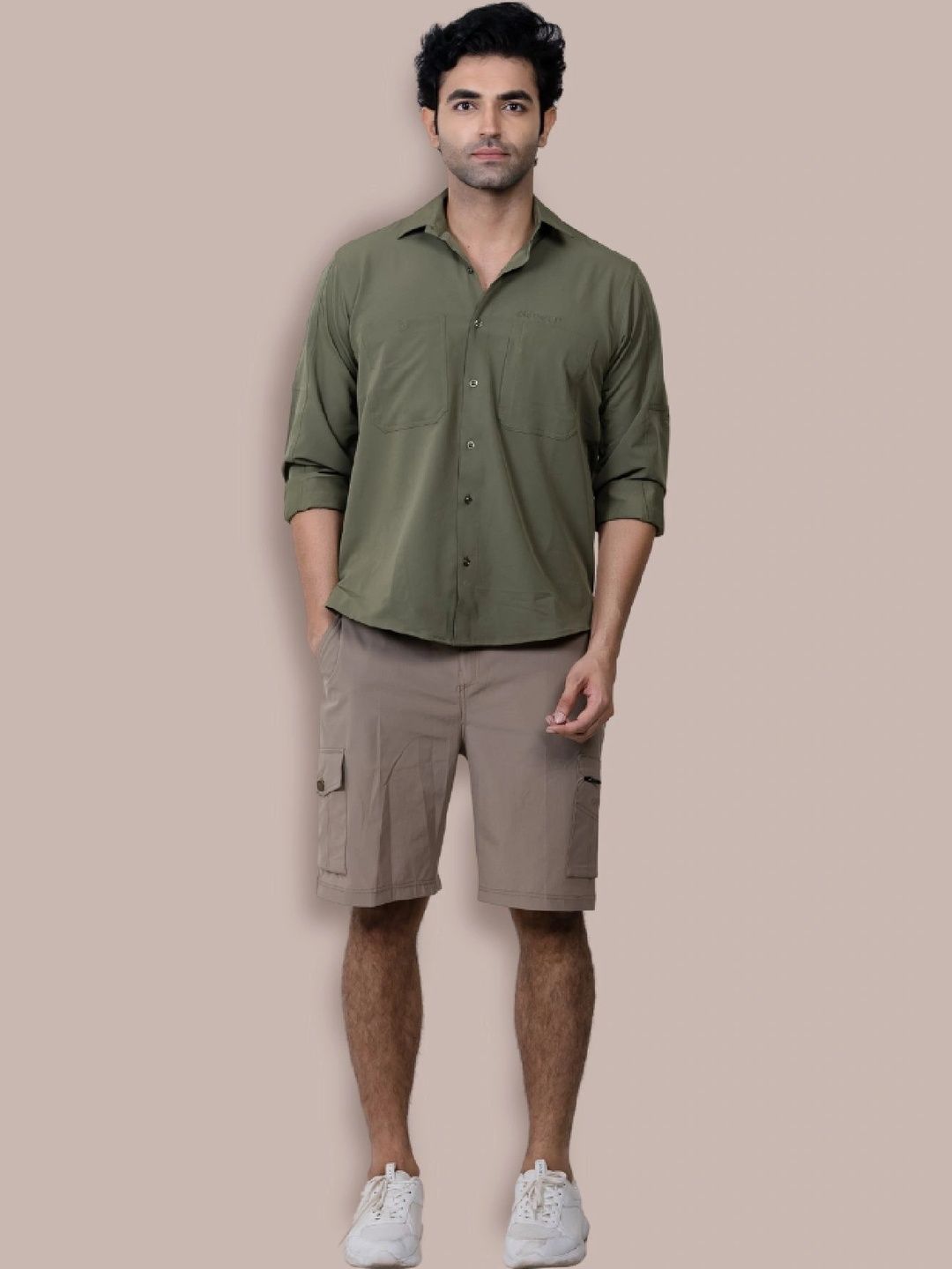 Clawear Men Loose Fit Cargo Shorts-picture-11