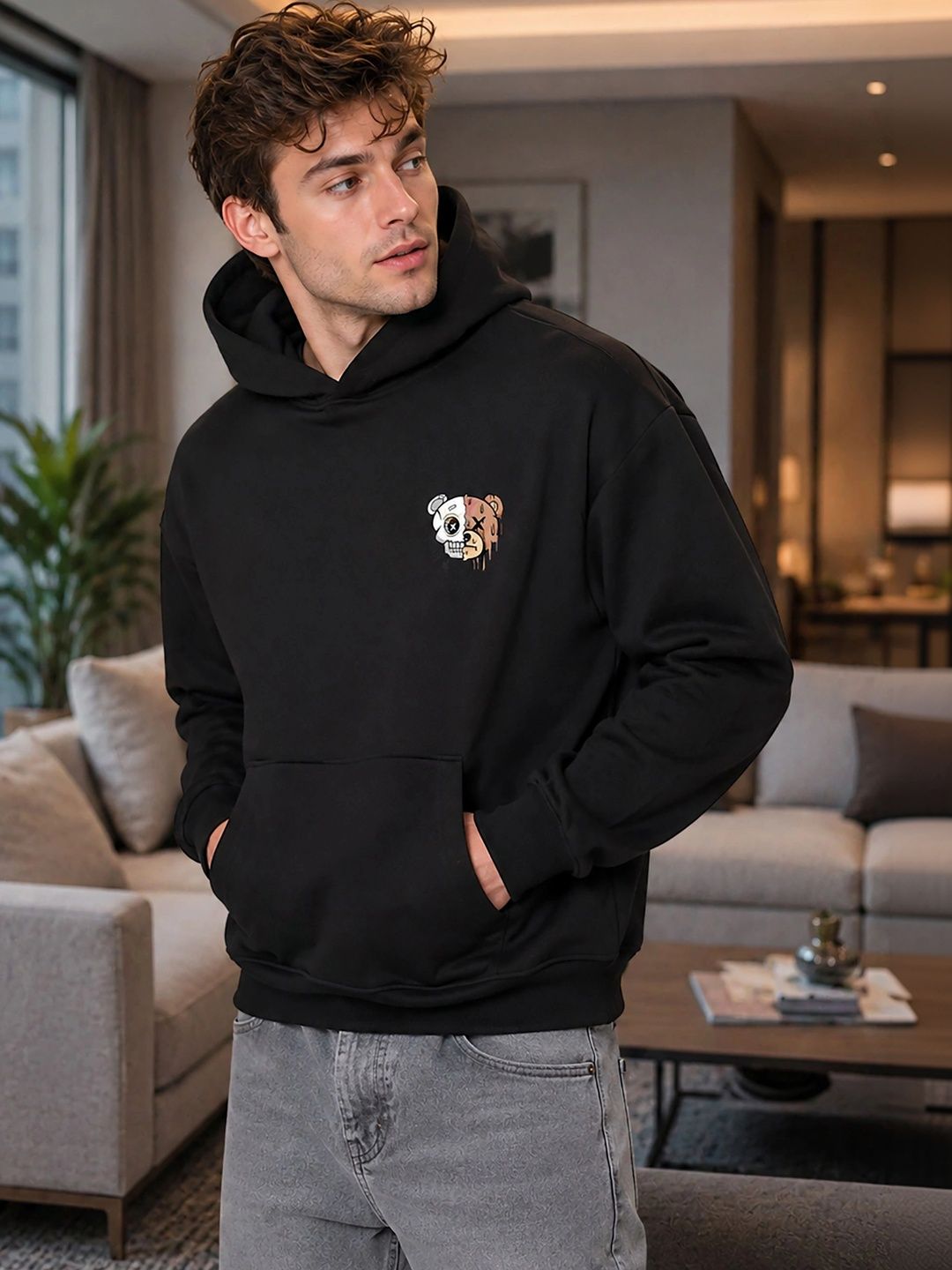 GLITO Men Printed Hooded Sweatshirt-picture-31