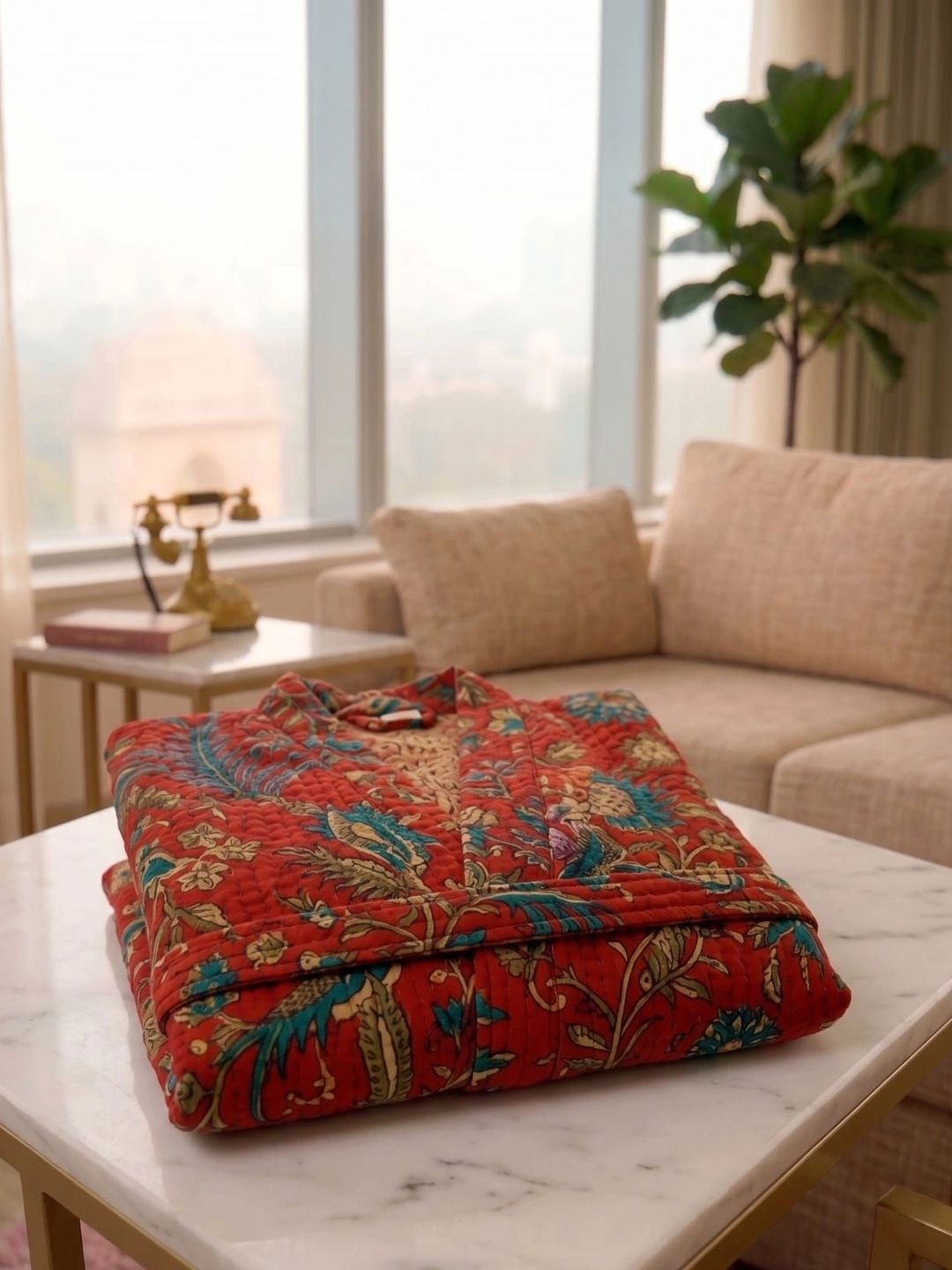Bunkraft Printed Knee Length Bath Robe & Wraps-picture-55