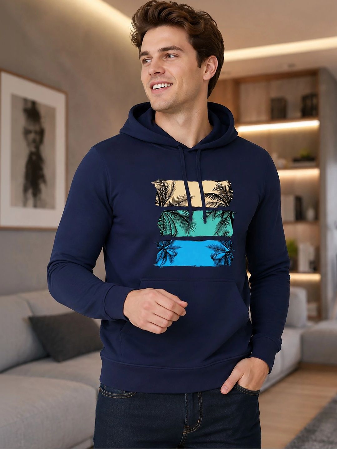 GLITO Men Printed Hooded Sweatshirt-picture-27