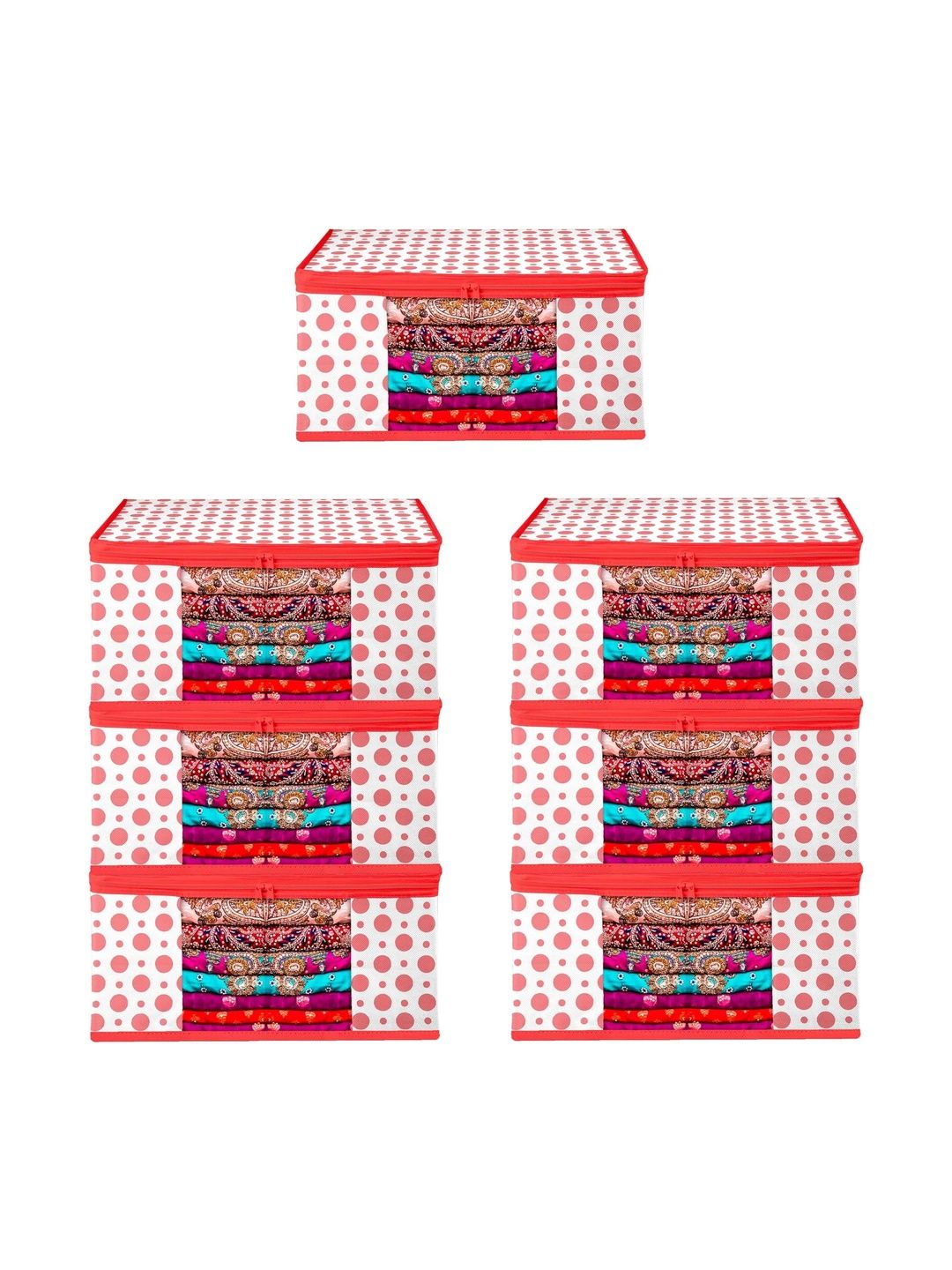AARON INC Red Set of 6 Reusable Multi-Utility Organisers-picture-38