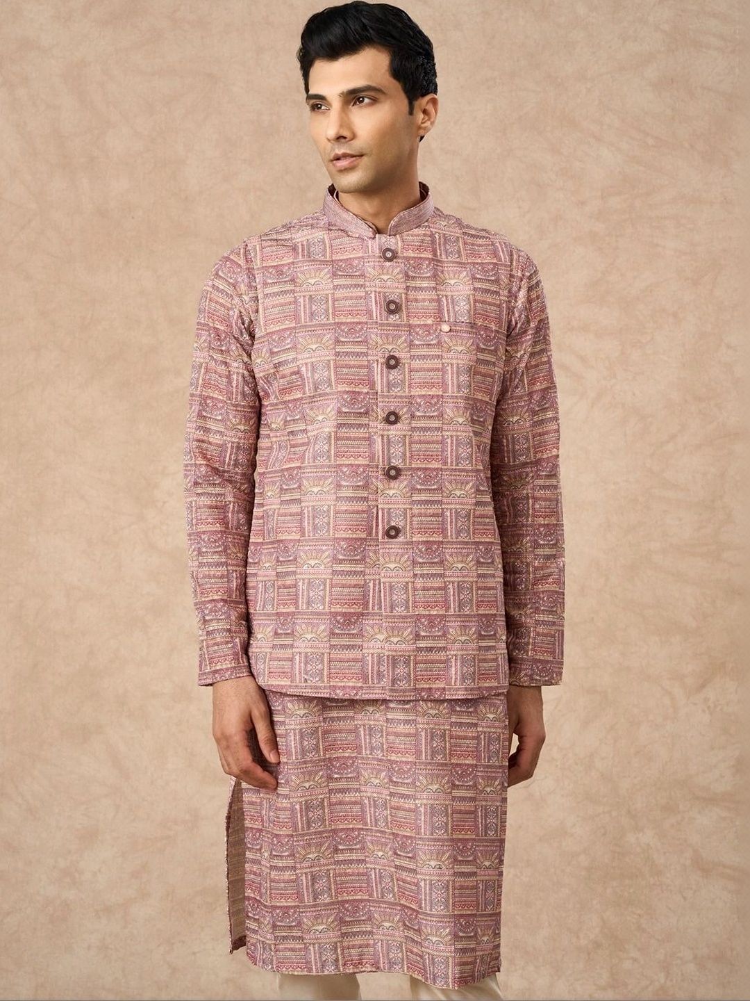 Manyavar Woven Design Woven Nehru Jackets-picture-16